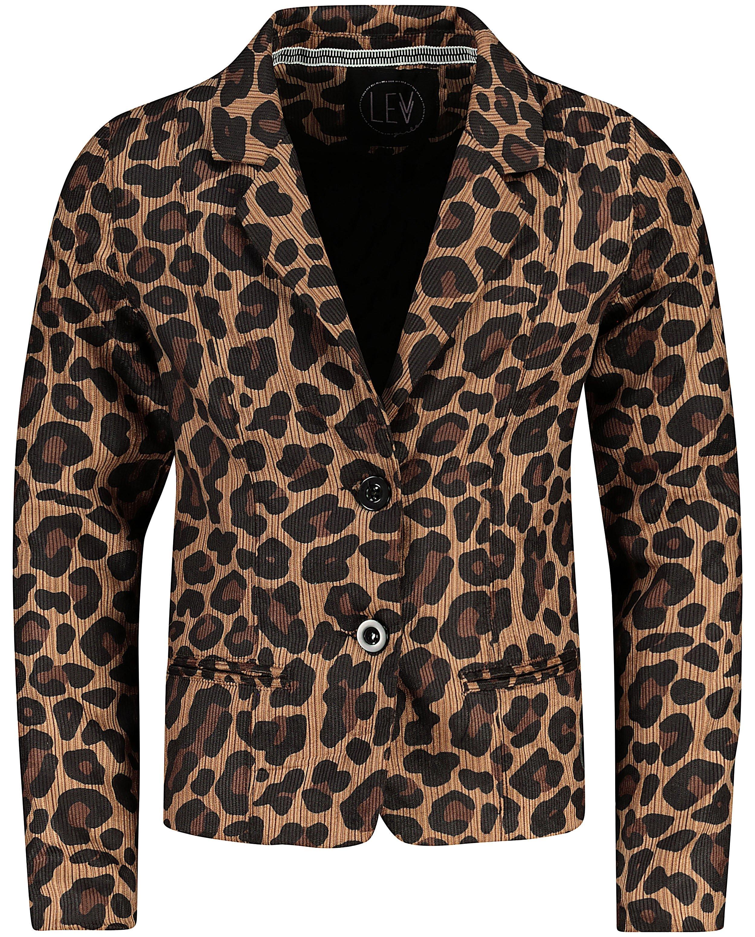 Blazer brun à imprimé Levv - imprimé animal sur toute la surface - Levv