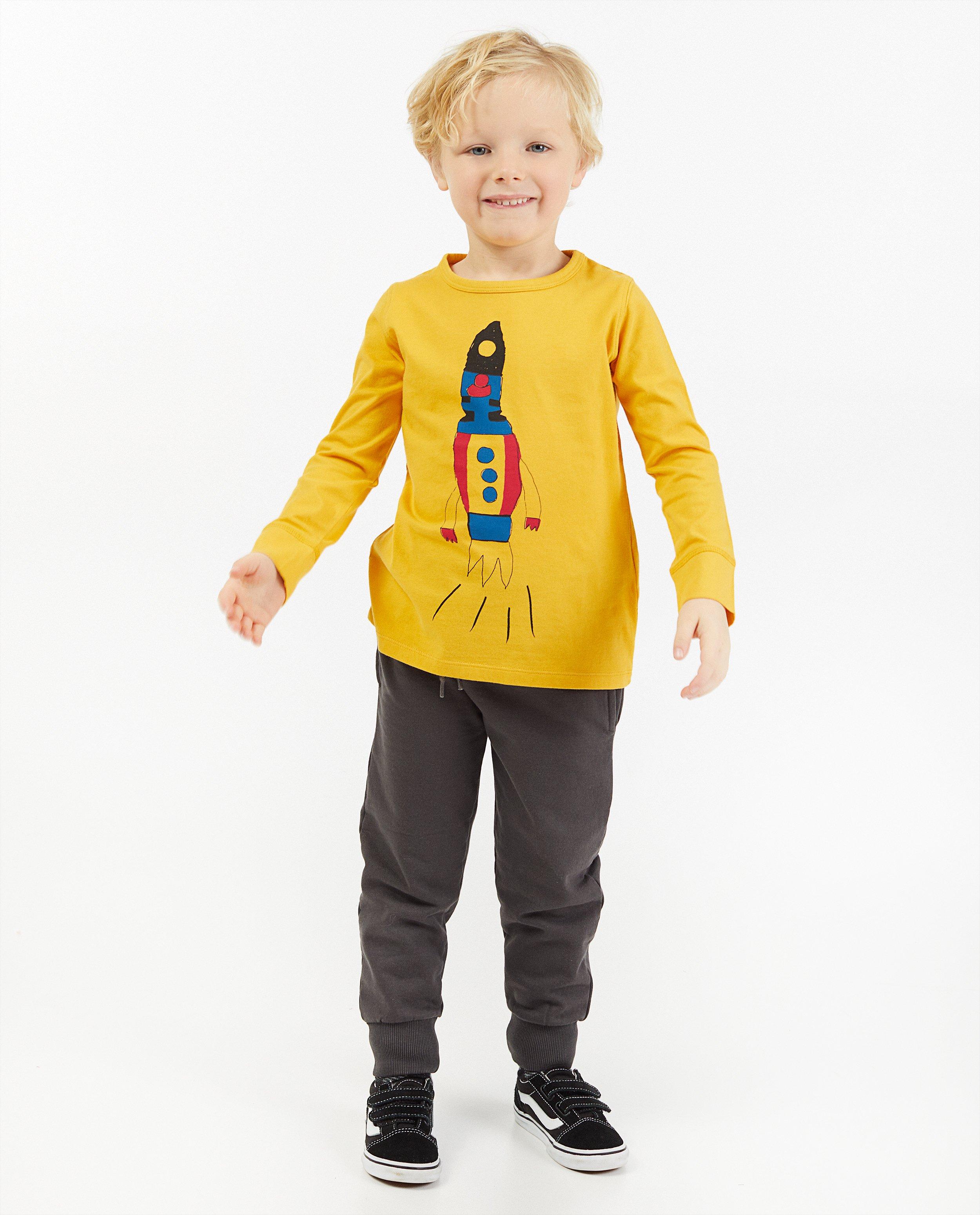 Gele longsleeve met print Nadadelazos - stretch - Nadadelazos