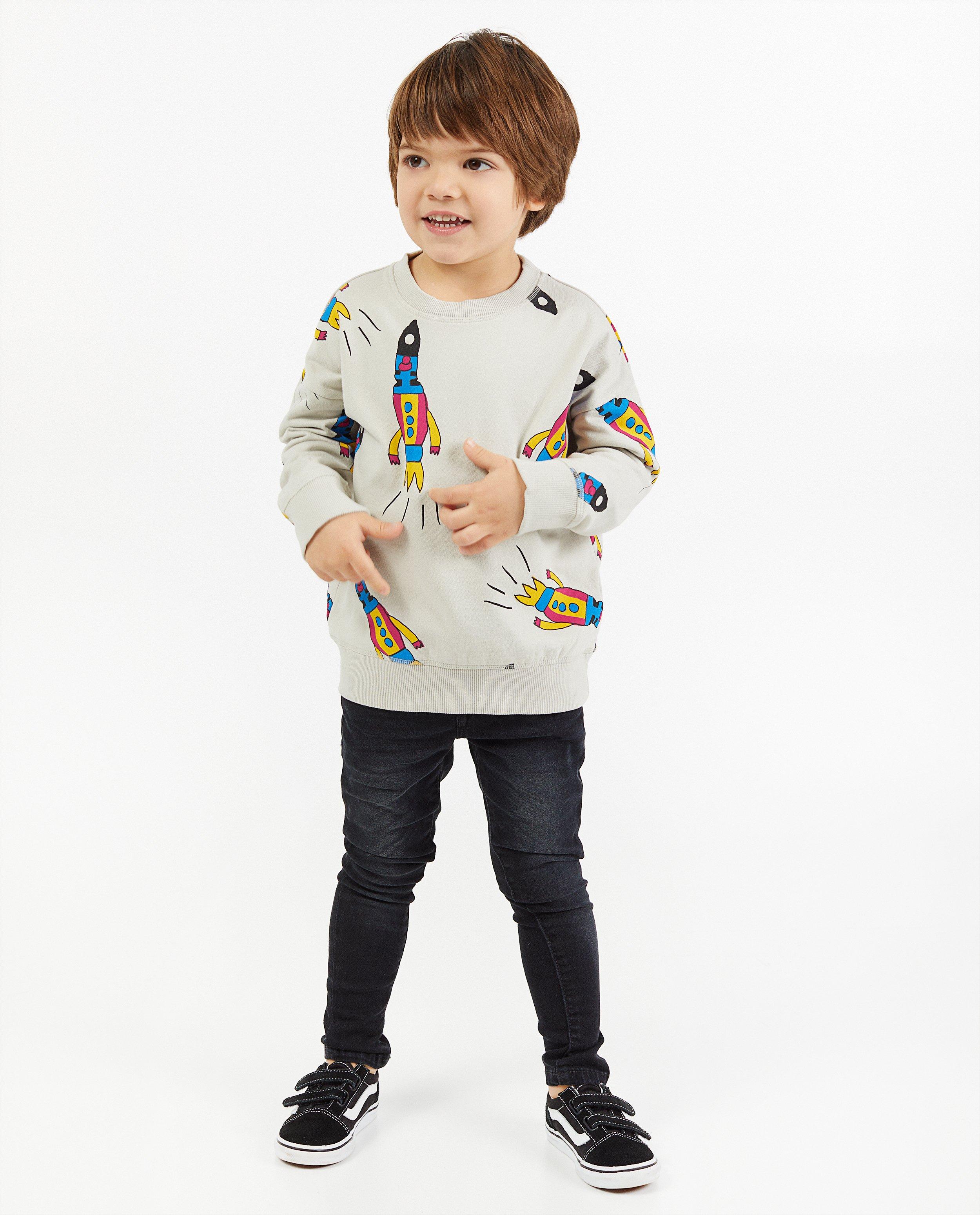 Sweater met print Nadadelazos - raket - Nadadelazos