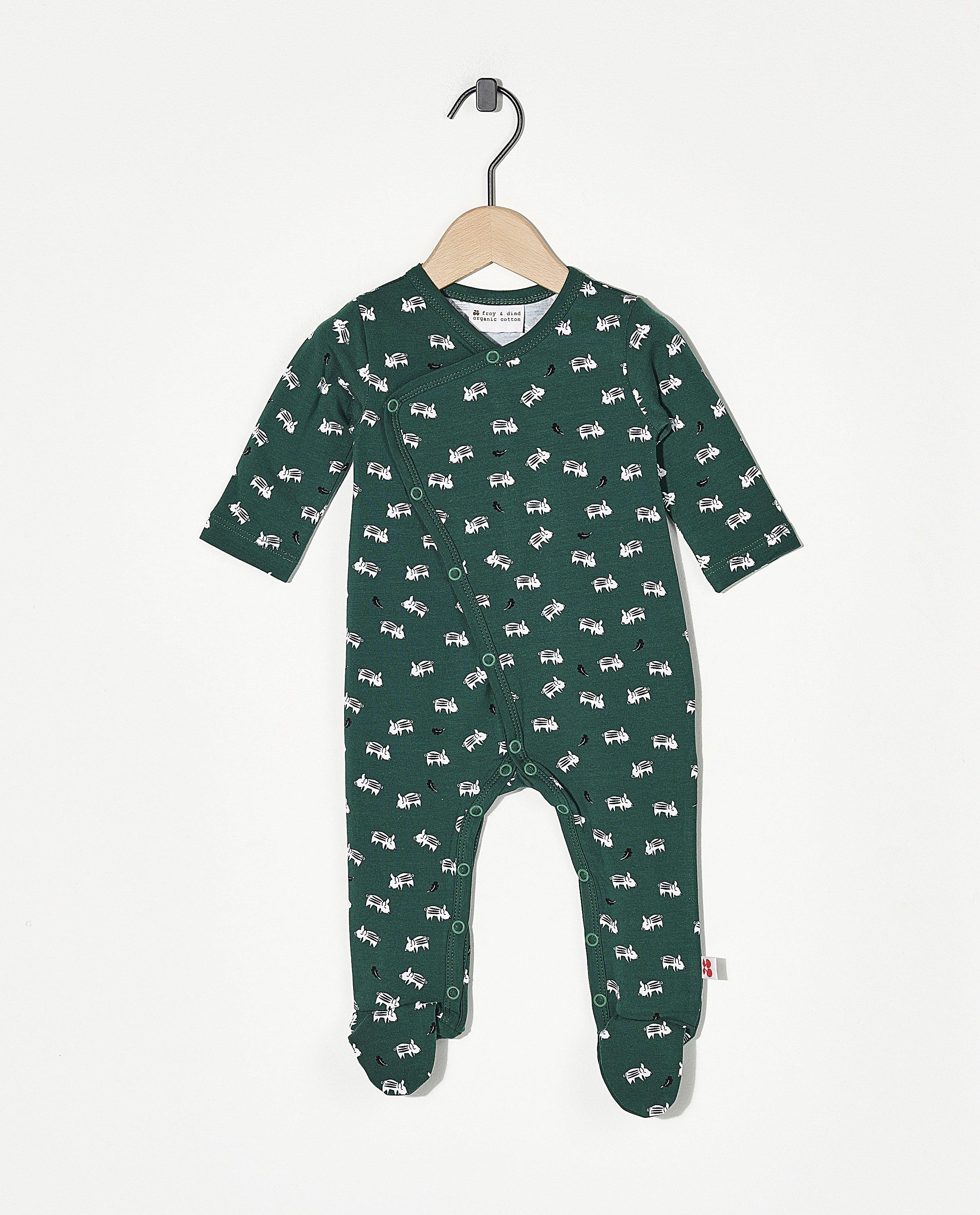 Groene pyjama Froy en Dind - met allover print - Froy en Dind