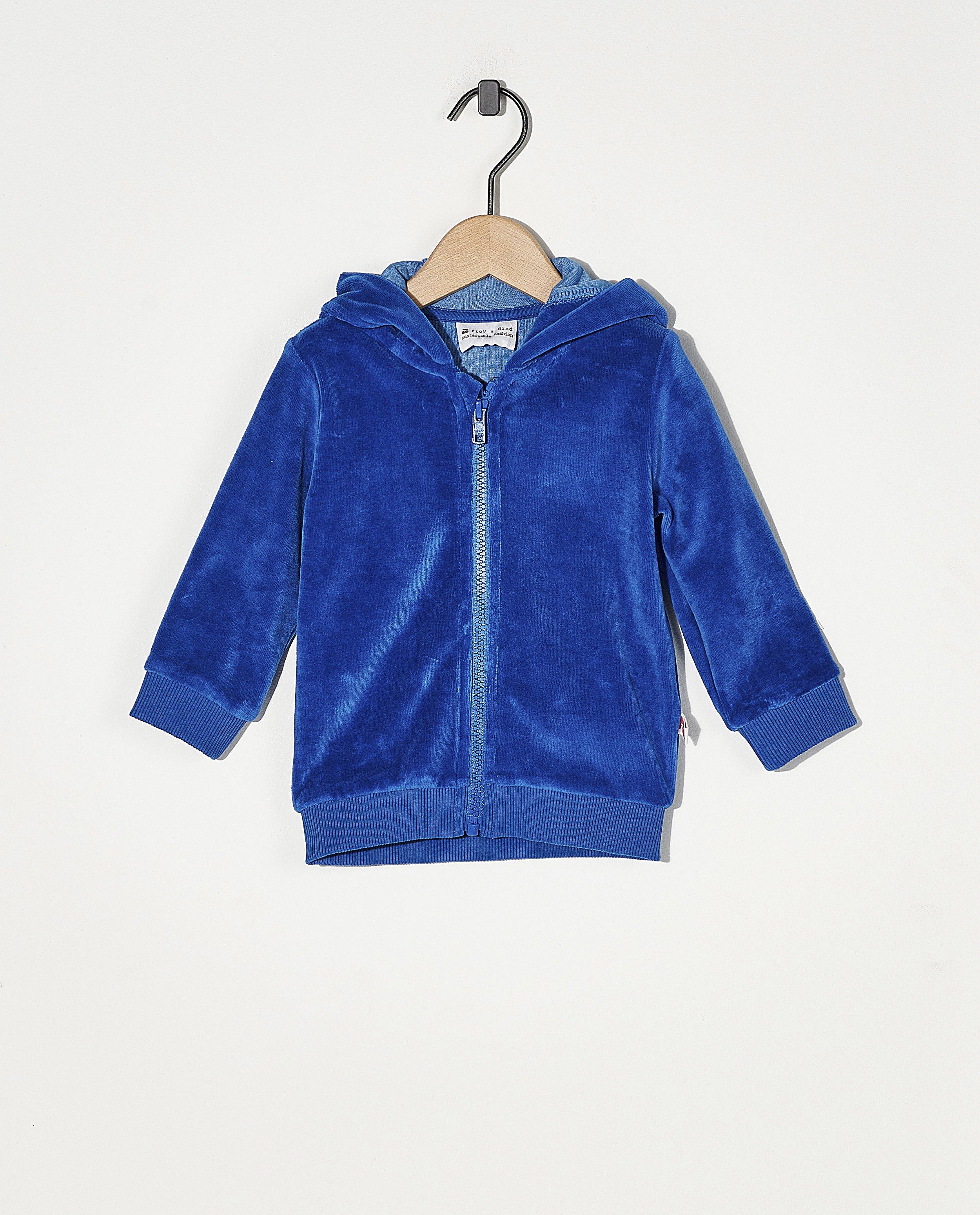 Veste molletonnée bleue Froy & Dind - en velours - Froy en Dind