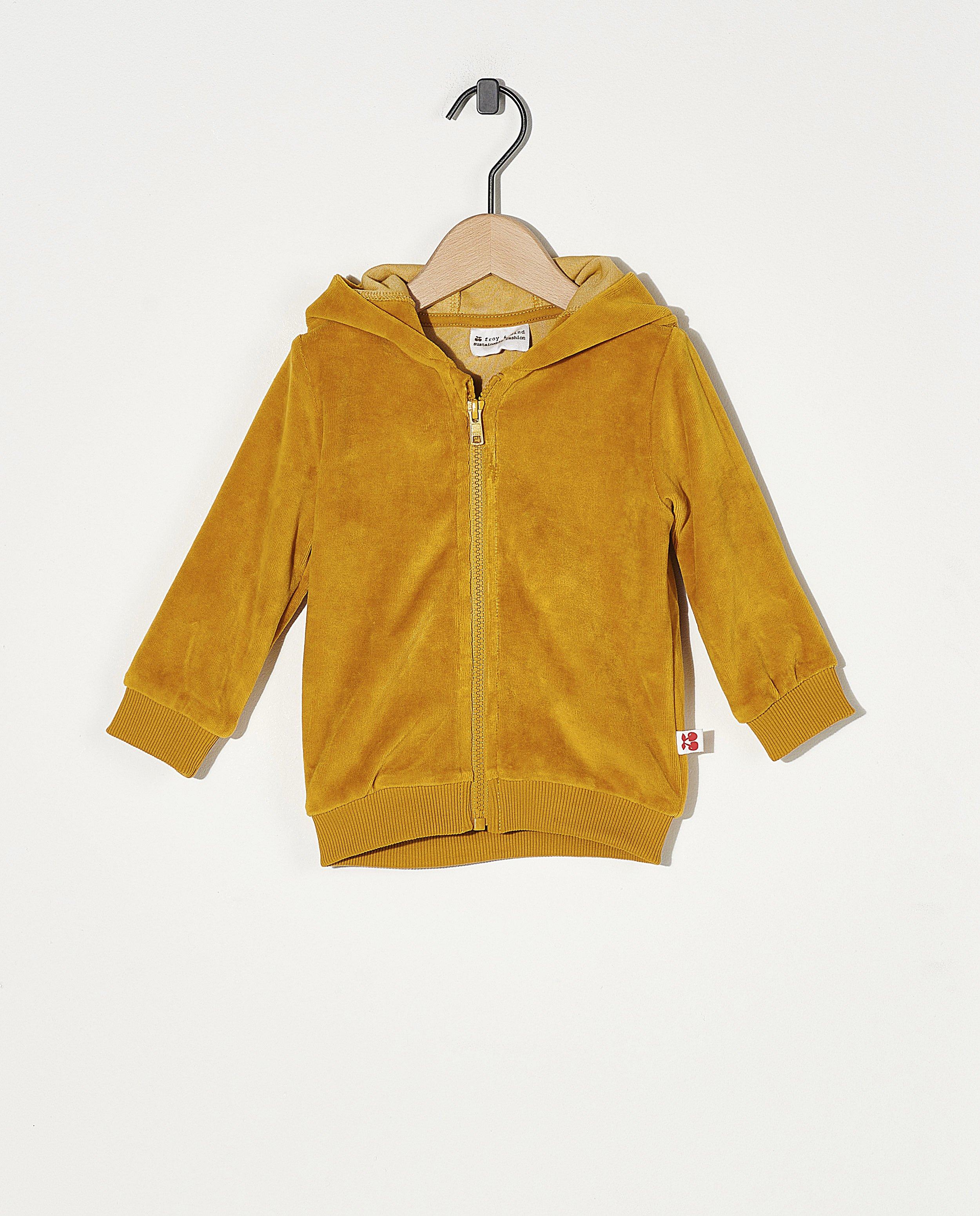 Veste molletonnée jaune Froy & Dind - en velours - Froy en Dind