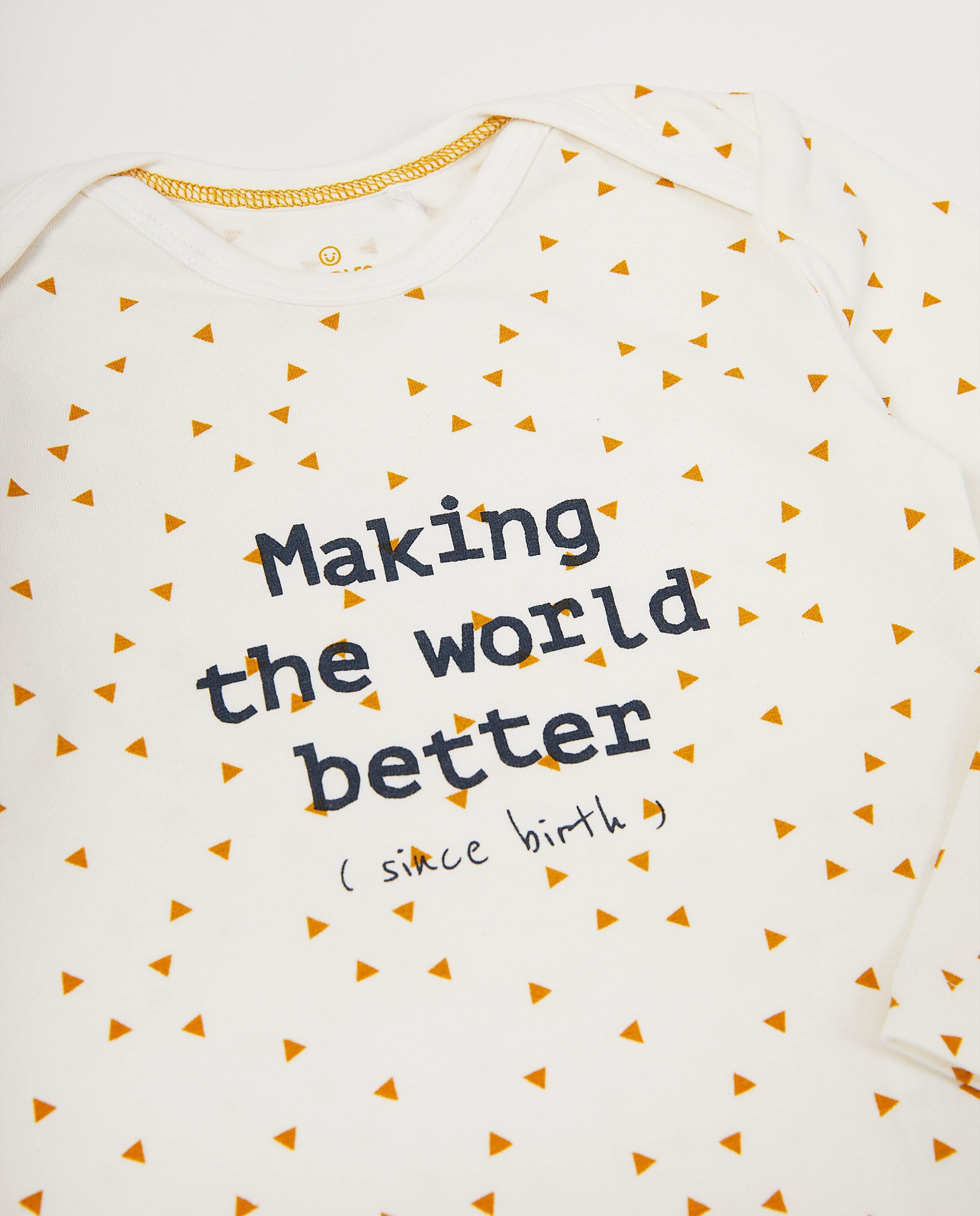 Onesies - Witte romper met opschrift