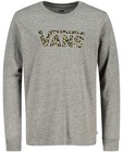 T-shirt gris à manches longues à inscription Vans - chiné - Vans