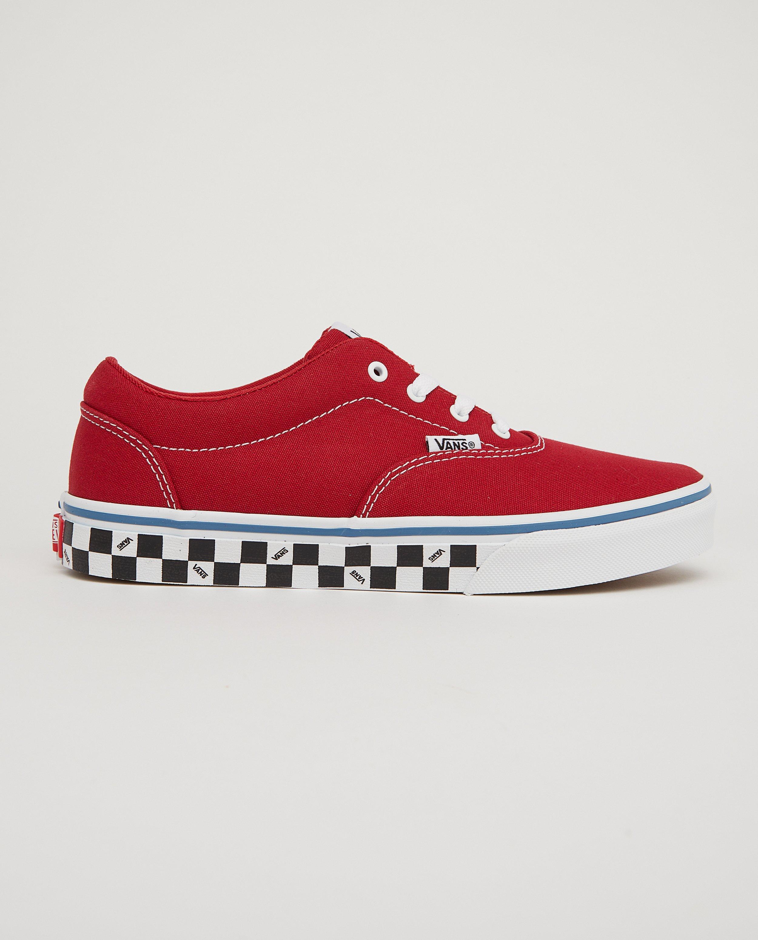 Baskets rouges Vans, pointures 33-39 - semelle à carreaux - Vans