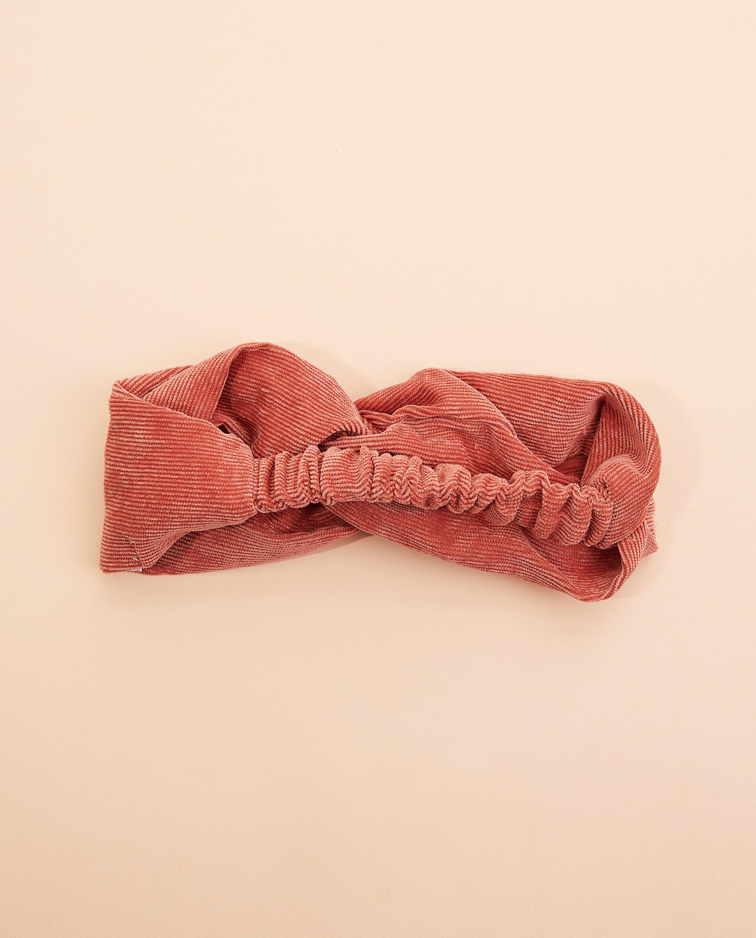 Bonneterie - Bandeau rose foncé en velours côtelé