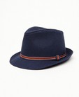 Blauwe hoed - met gestreepte band - JBC