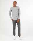 Pull gris en tricot - en fin tricot - Quarterback