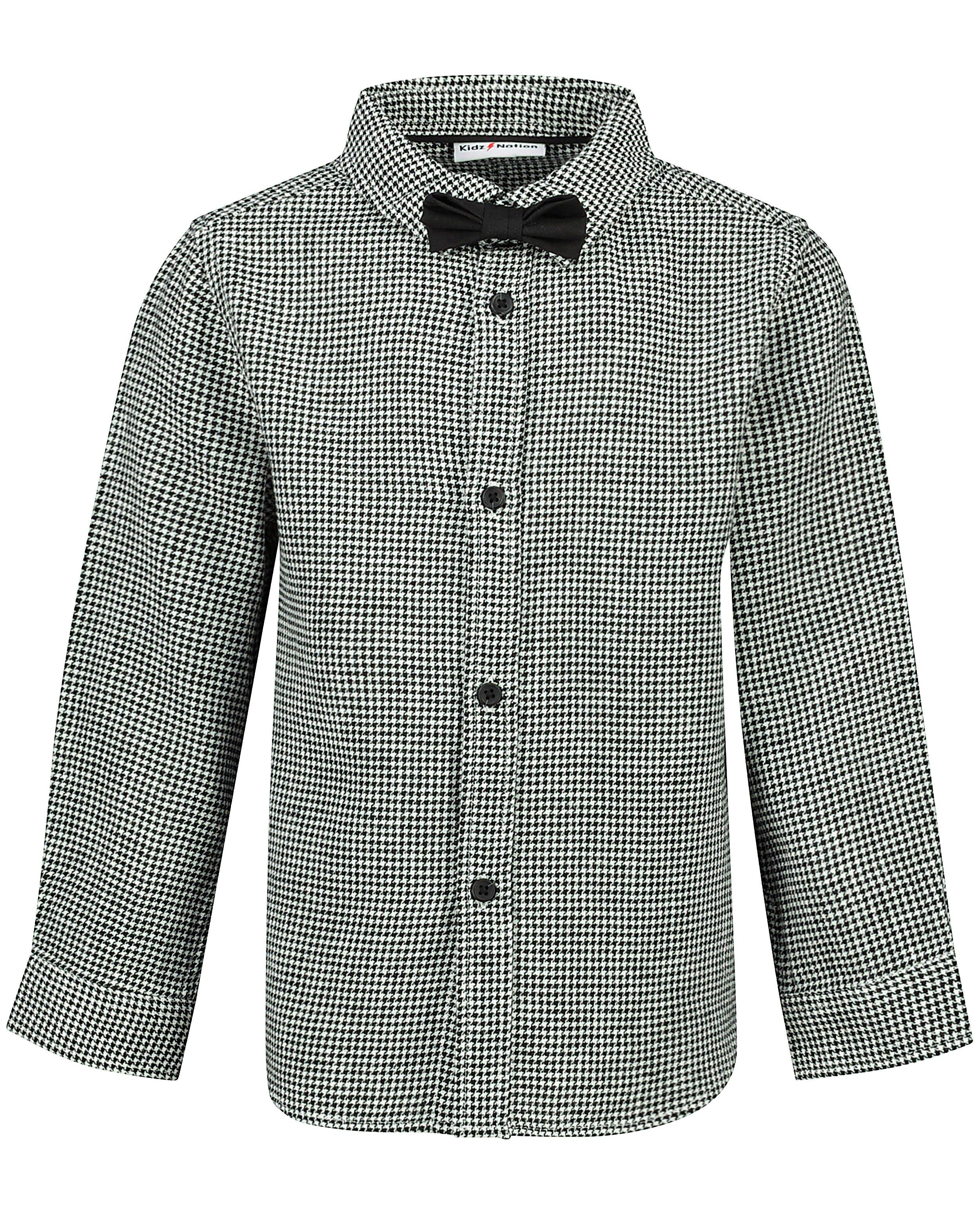 Chemise avec imprimé et nœud papillon - noire et blanche - Kidz Nation