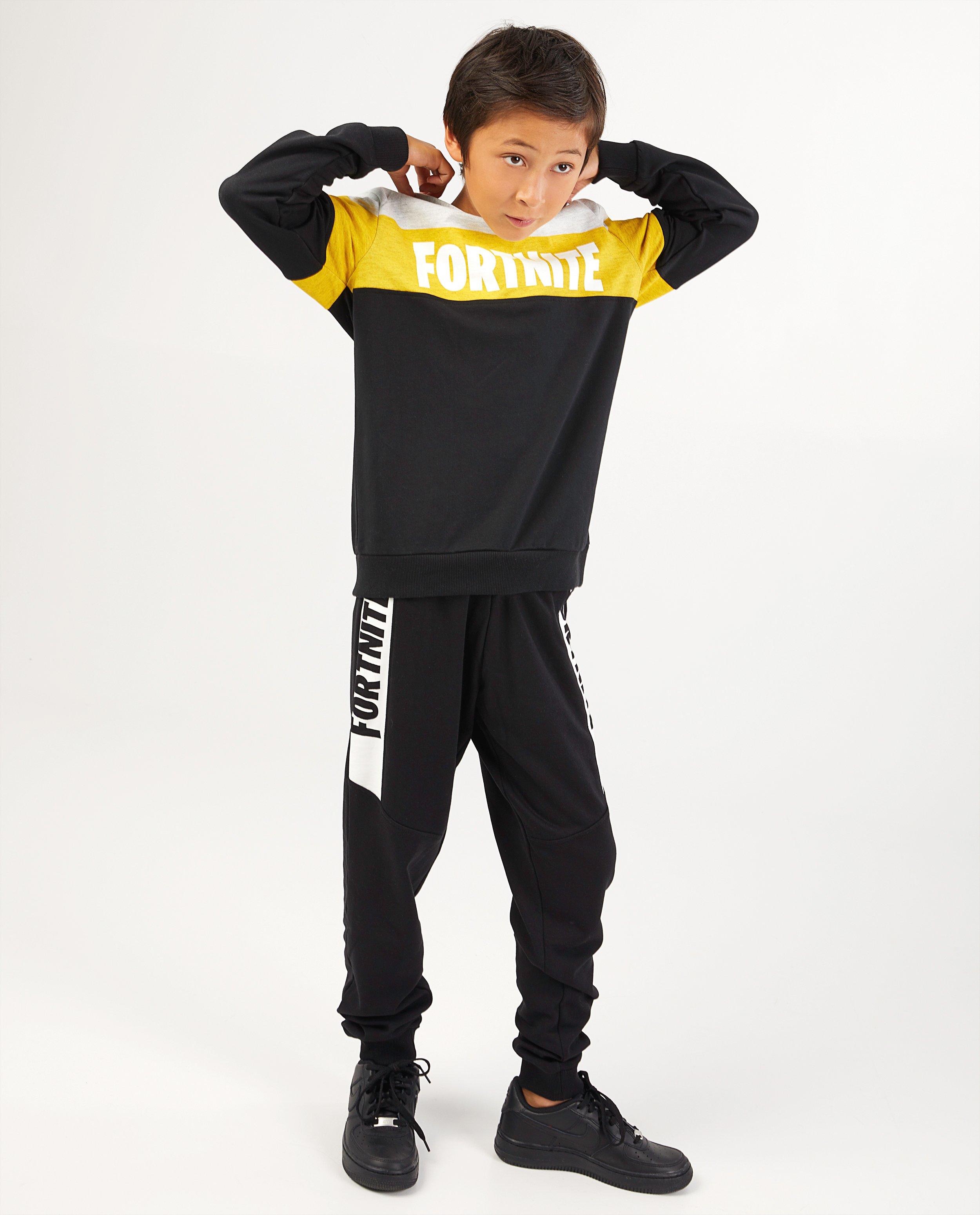 Sweat à capuche Fortnite - jaune, gris et noir - Fortnite
