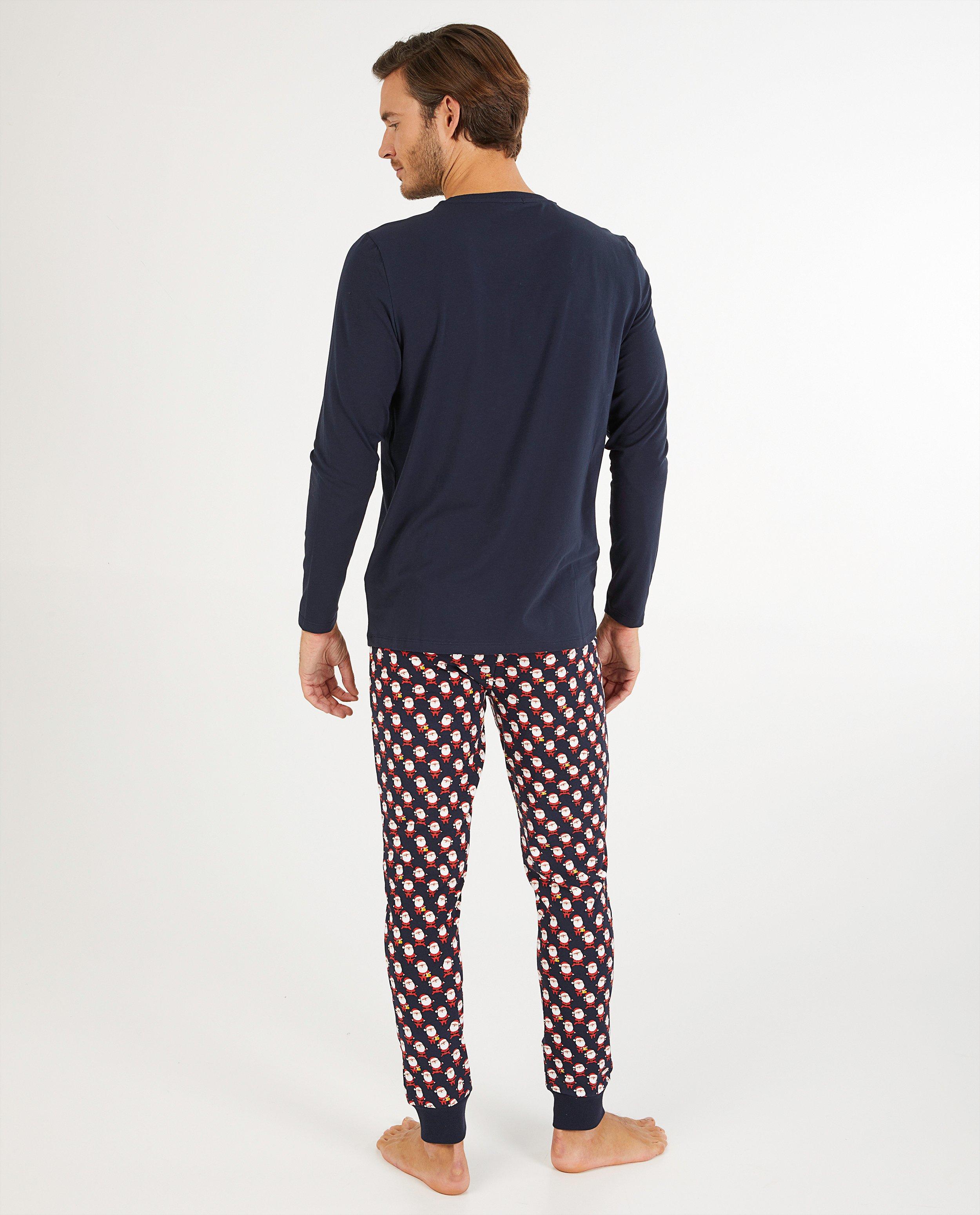 Nachtkleding - Blauwe pyjama met print