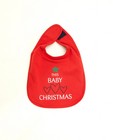 Babyspulletjes - Rood kerstslabbetje met opschrift