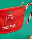 Accessoires pour bébés - Bavoir de Noël rouge avec une inscription