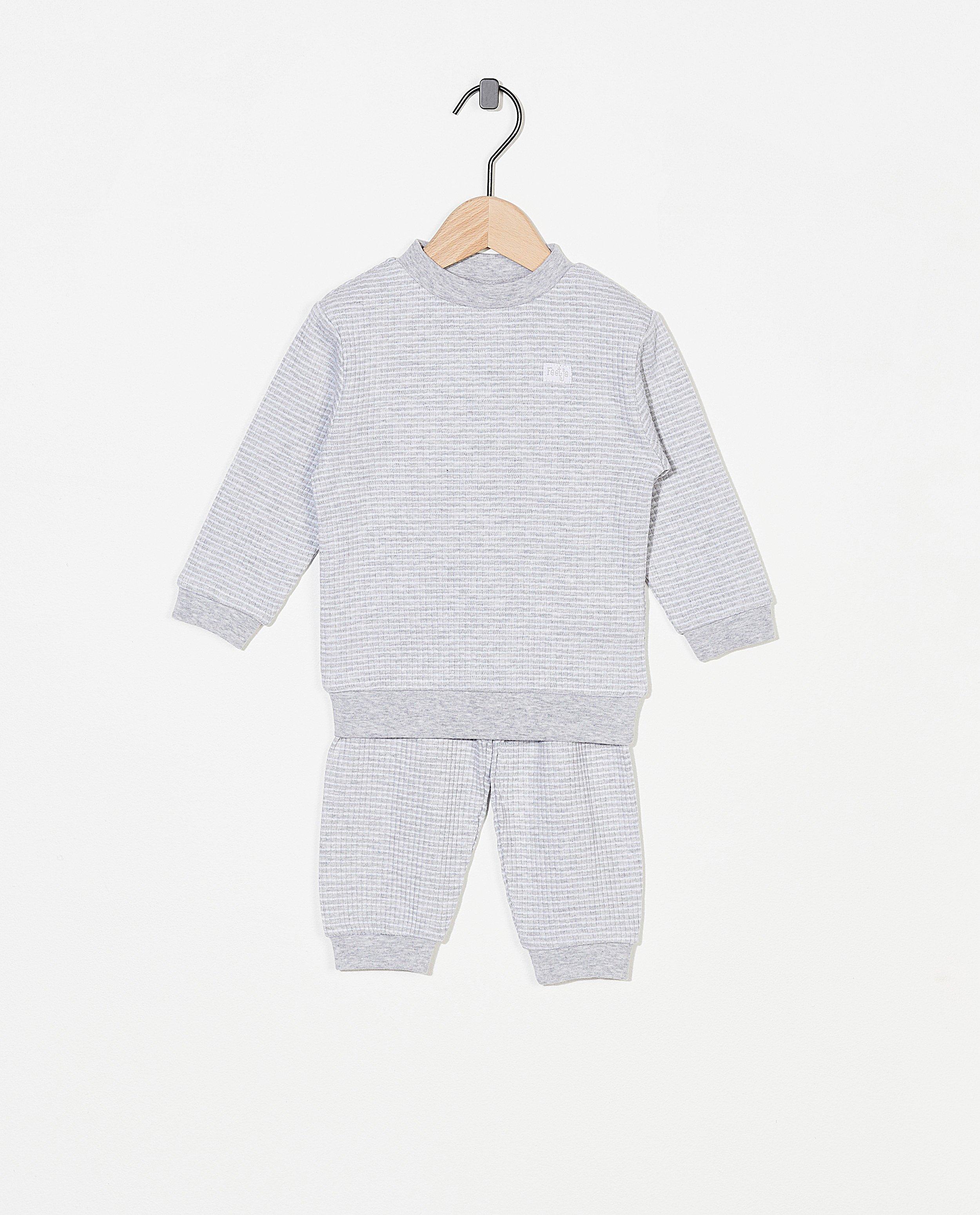 Grijze pyjama met strepen Feetje - en verticale naden - Feetje