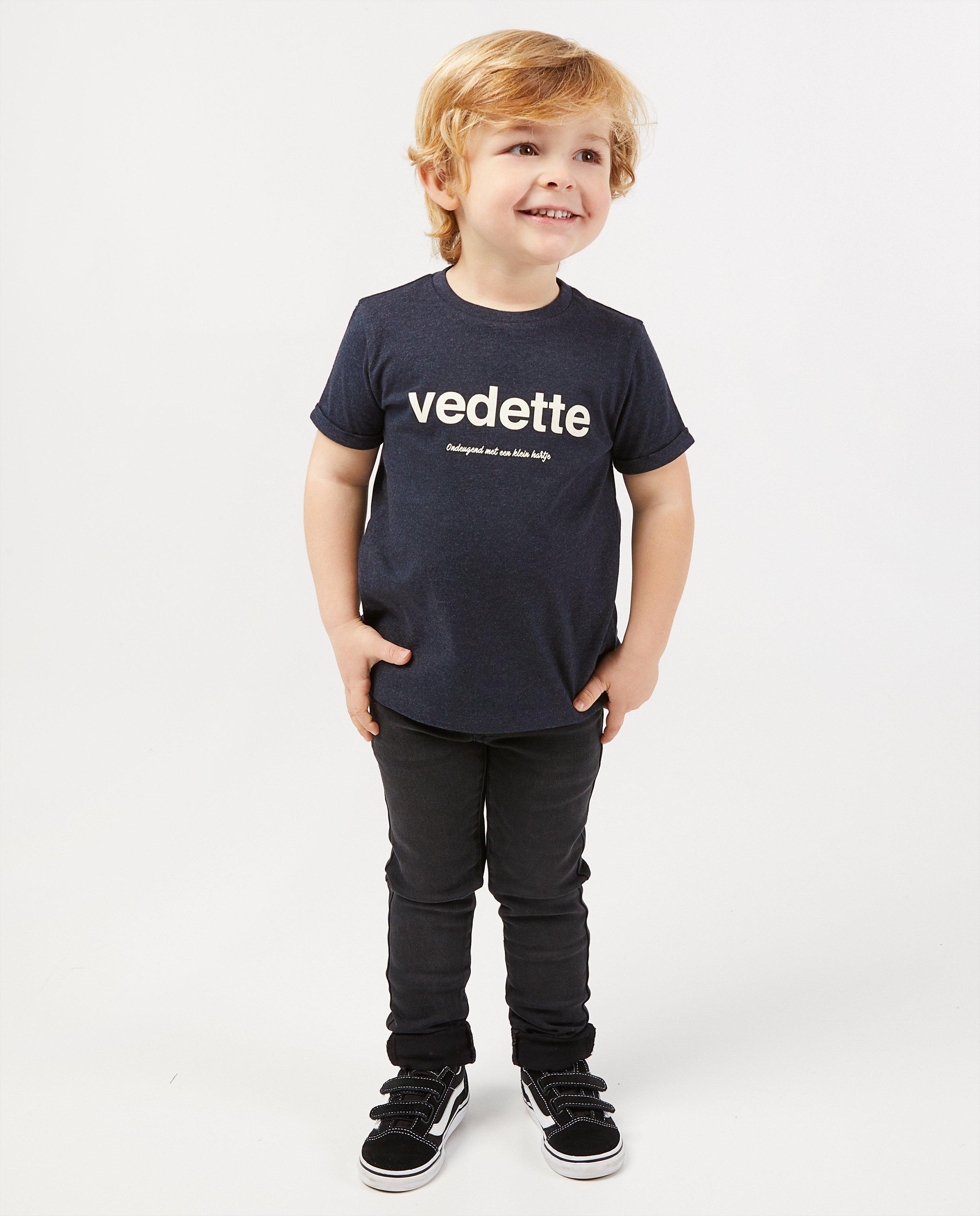 T-shirt met opschrift (NL), 2-7 jaar - van biokatoen - Fish & Chips