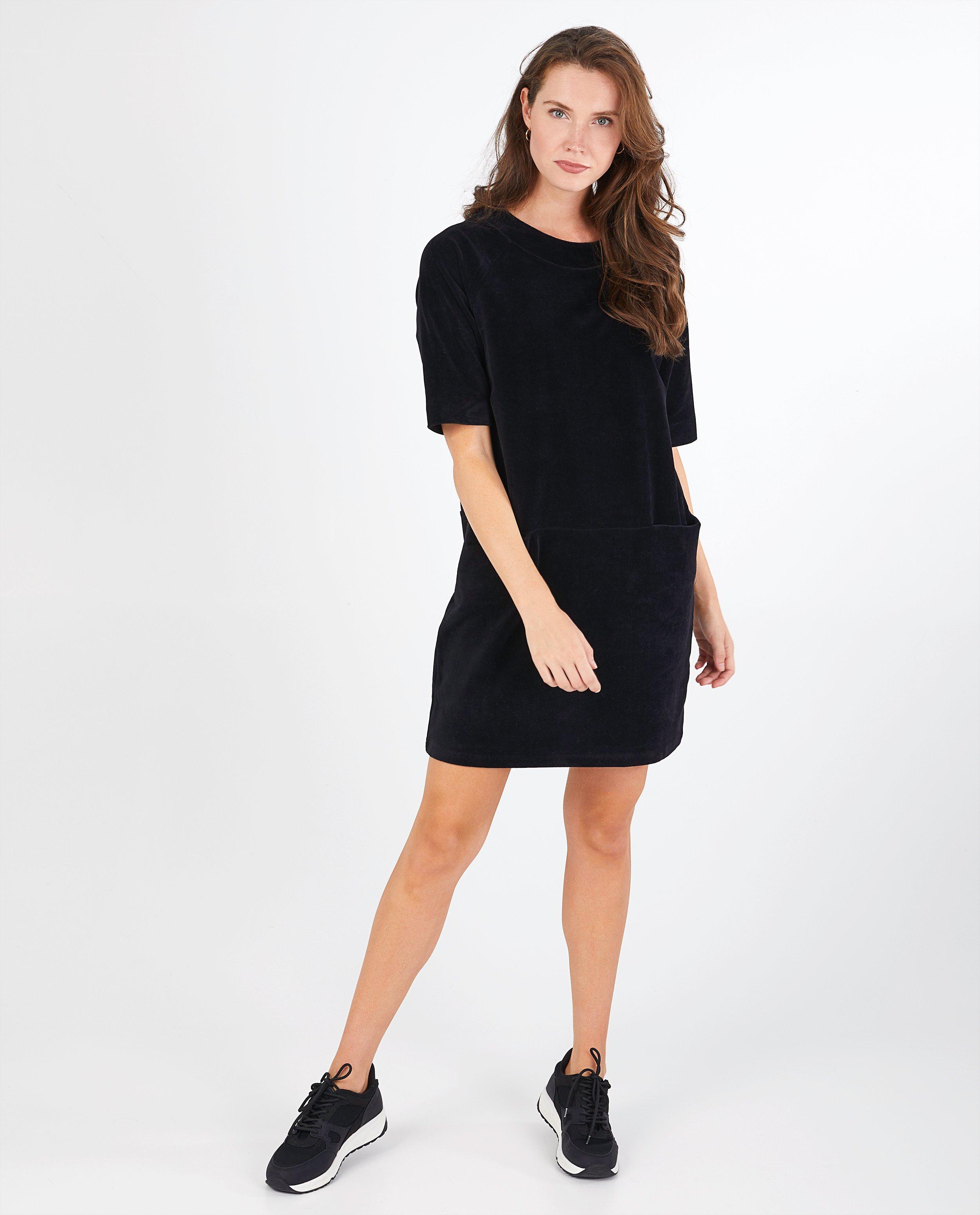 Robe noire Froy & Dind - en velours côtelé - Froy en Dind