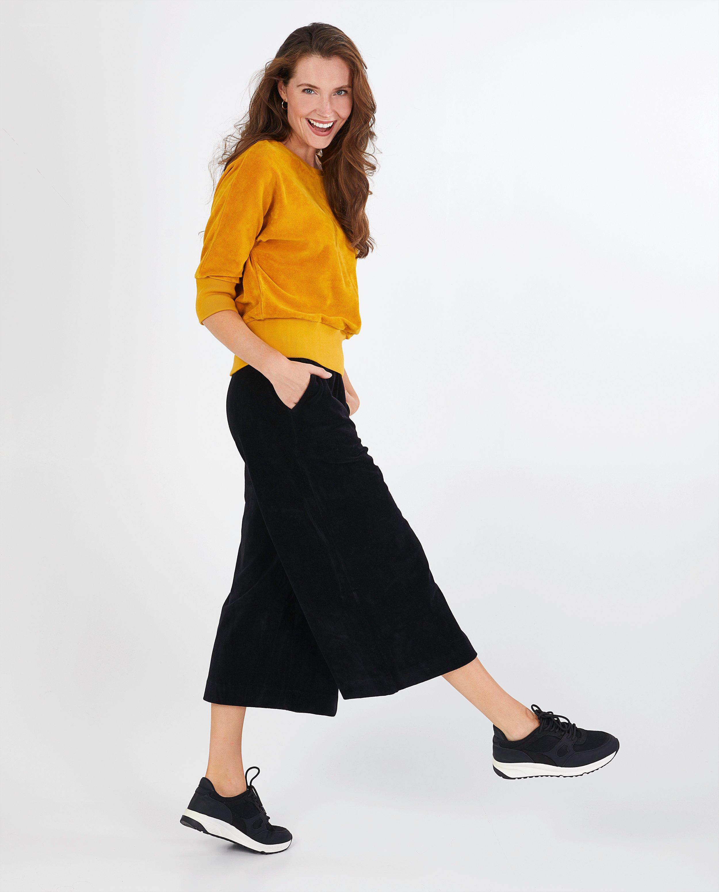 Zwarte culotte broek Froy en Dind - van ribfluweel - Froy en Dind