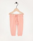 Pantalon molletonné rose en coton bio - 2 pour 14,95 € - Cuddles and Smiles