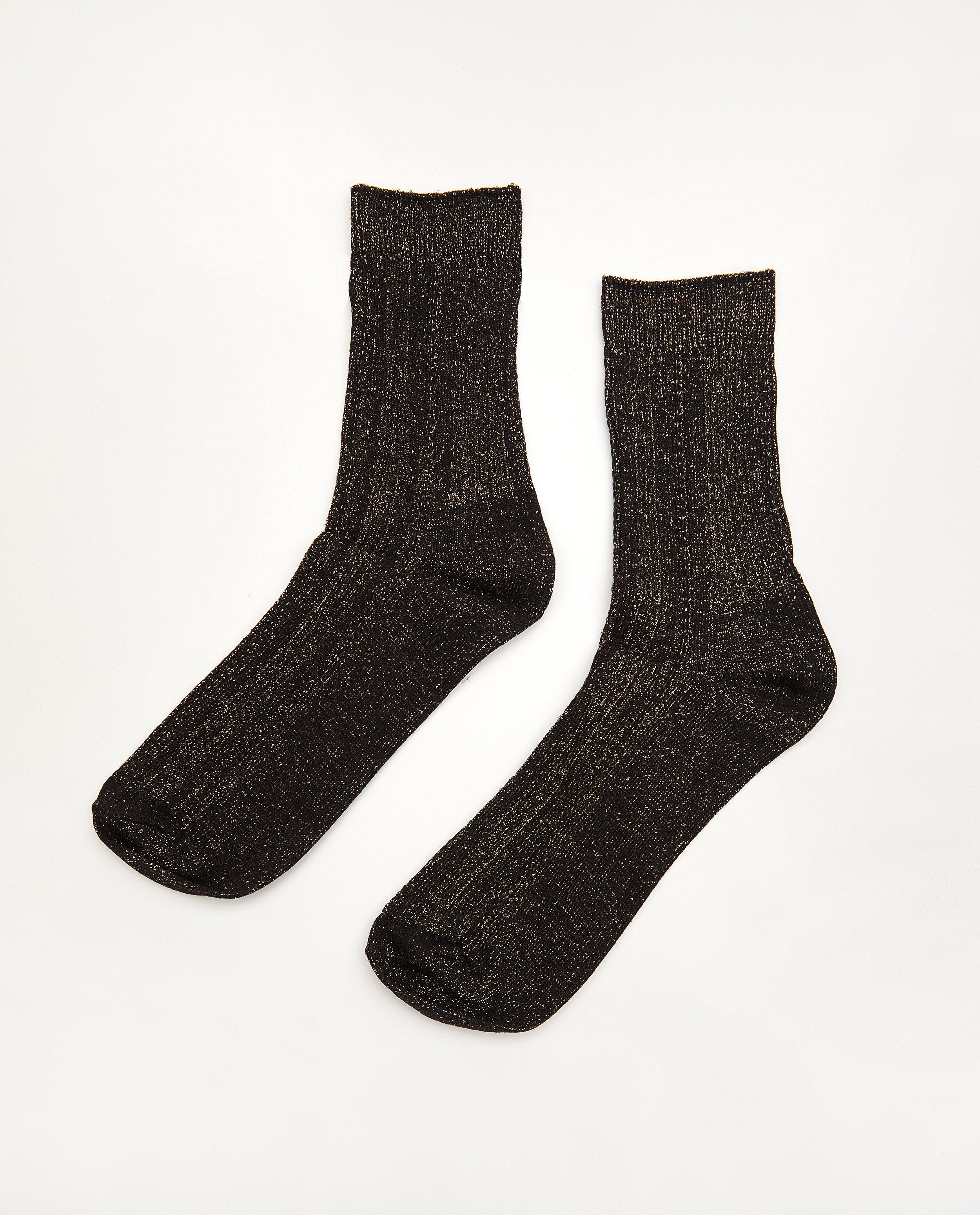 Chaussettes noires à paillettes Pieces - Détails du produit - beige - image numéro 1