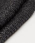 Bonneterie - Écharpe noire avec fil métallisé Pieces