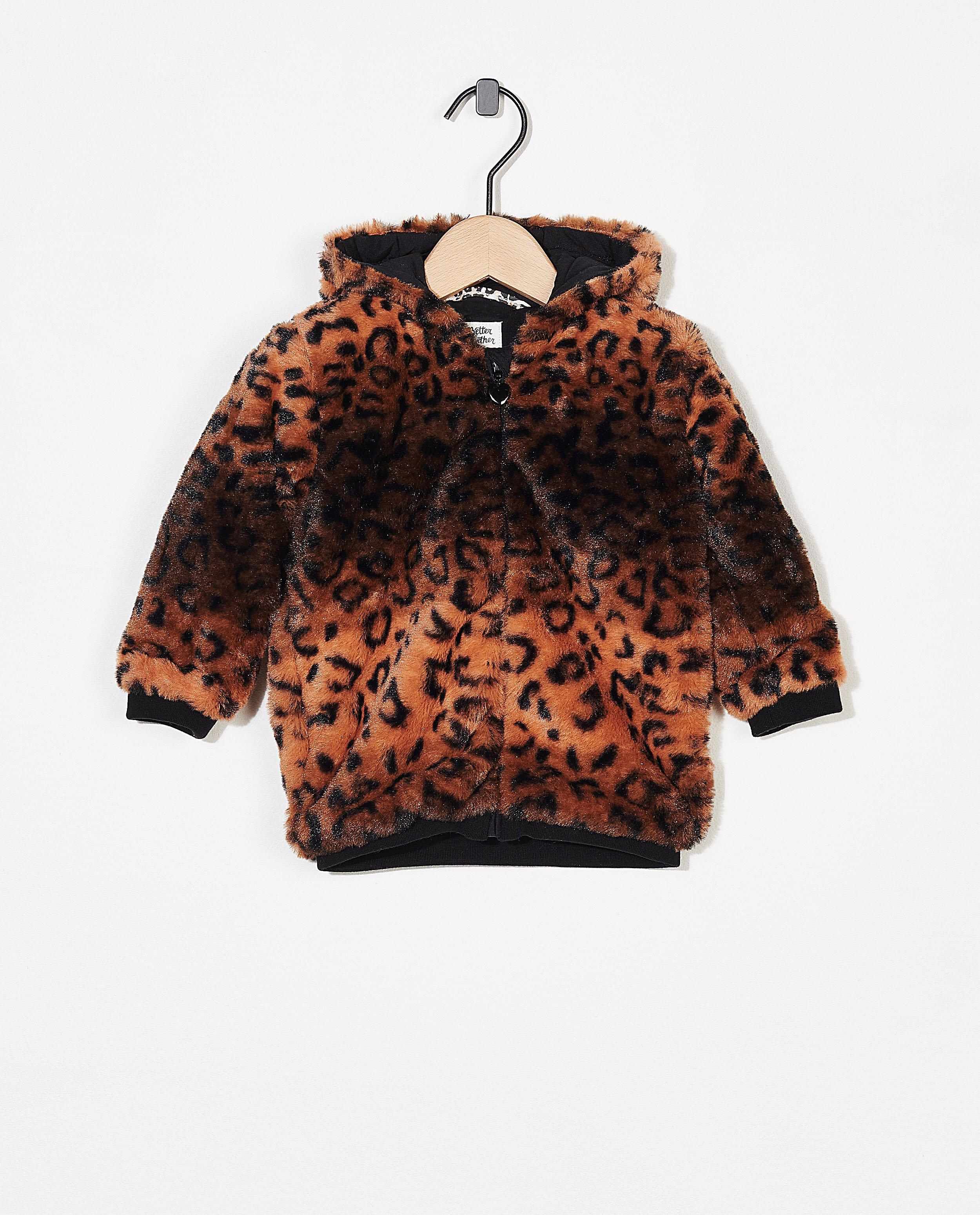 Jasje met luipaardprint Feetje - met faux fur - Feetje