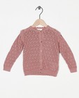 Cardigan rose Enfants - en fin tricot - Enfant