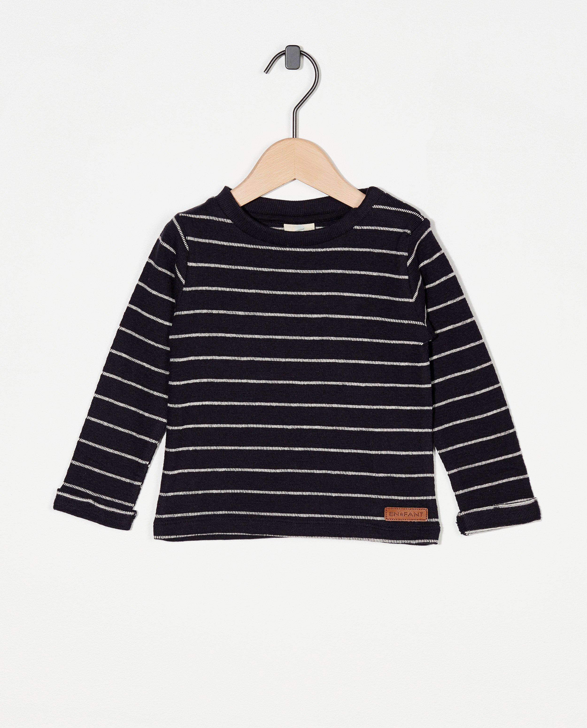 Sweat bleu rayé Enfant - imprimé intégral - Enfant
