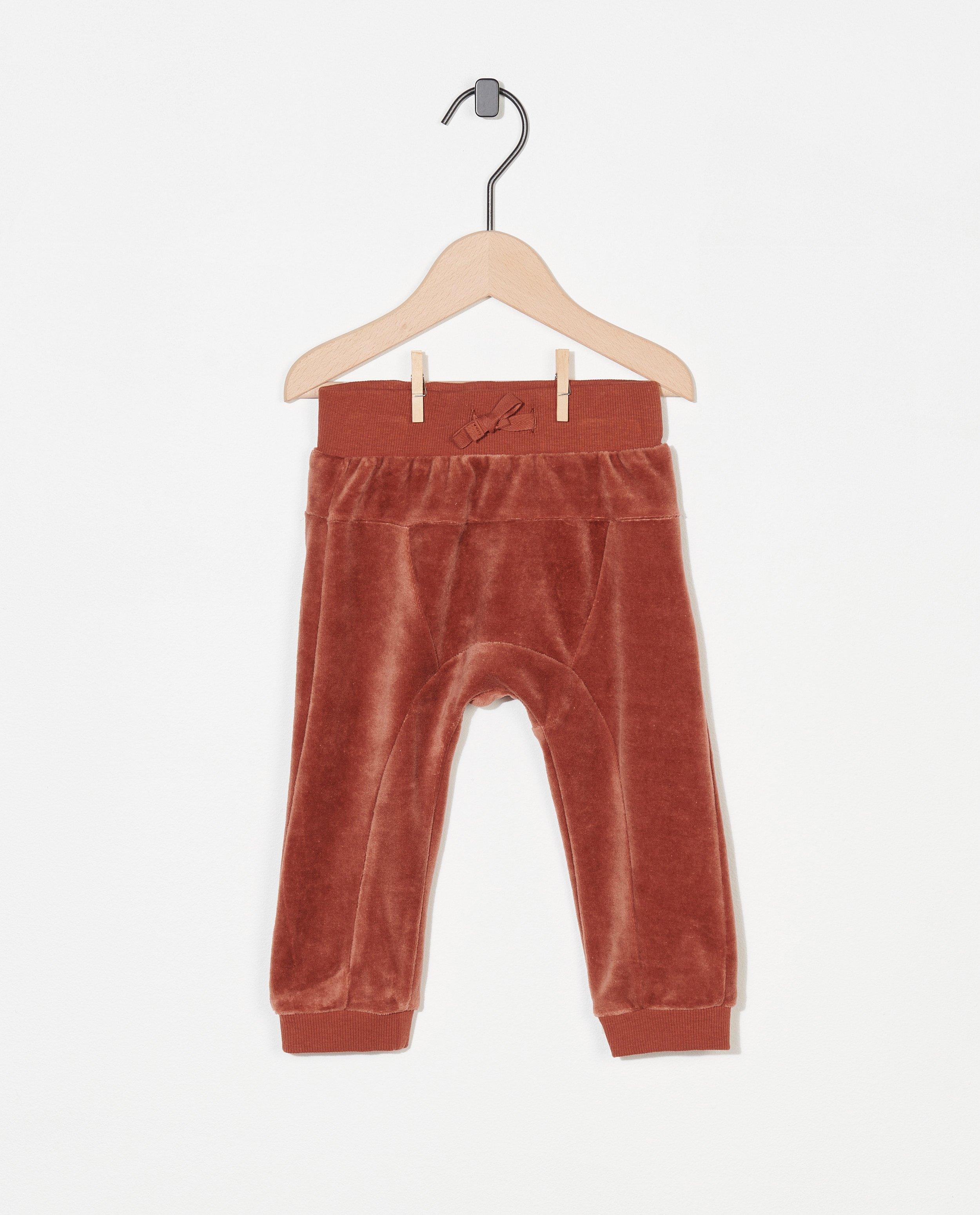 Bruine broek van fleece Fixoni - stretch - Fixoni