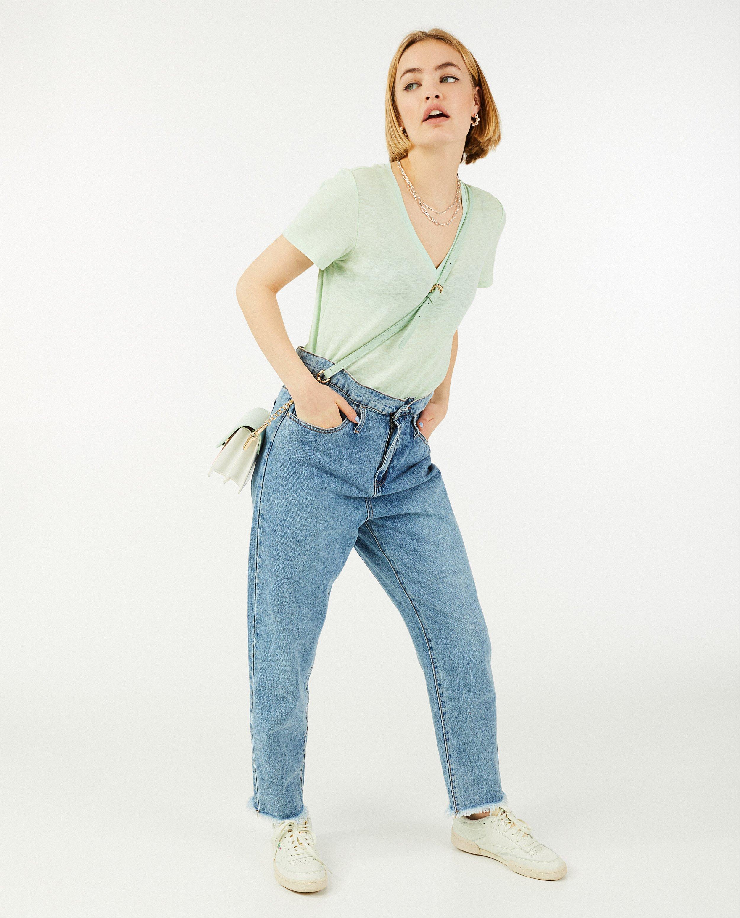 Mintgroen T-shirt Sora - met glitter - Sora