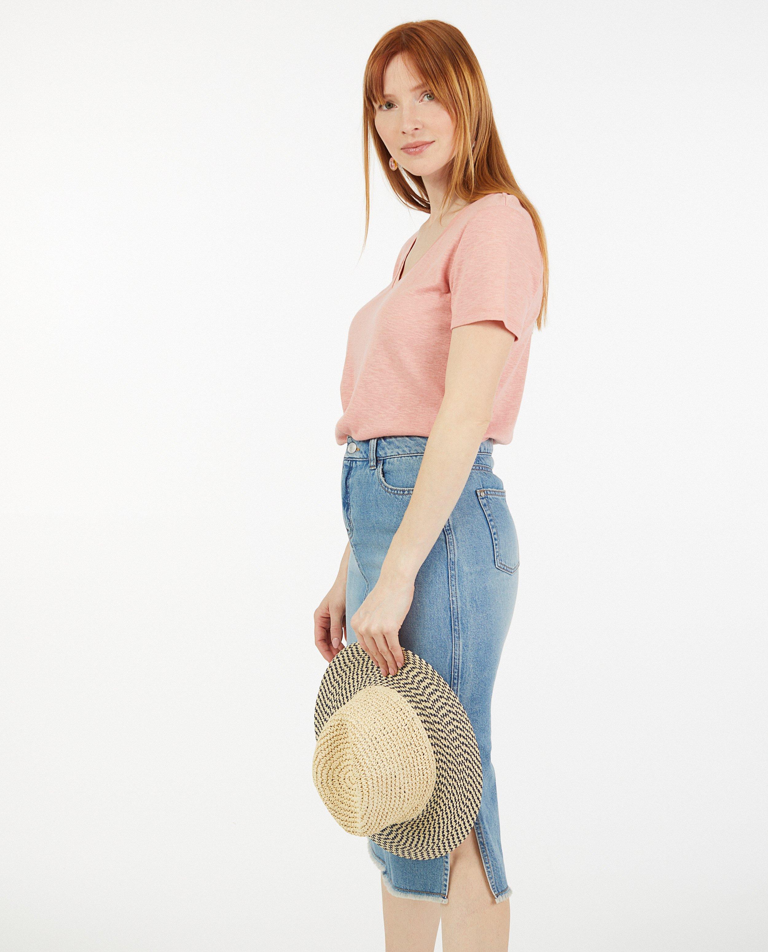 Roze T-shirt Sora - met glitter - Sora