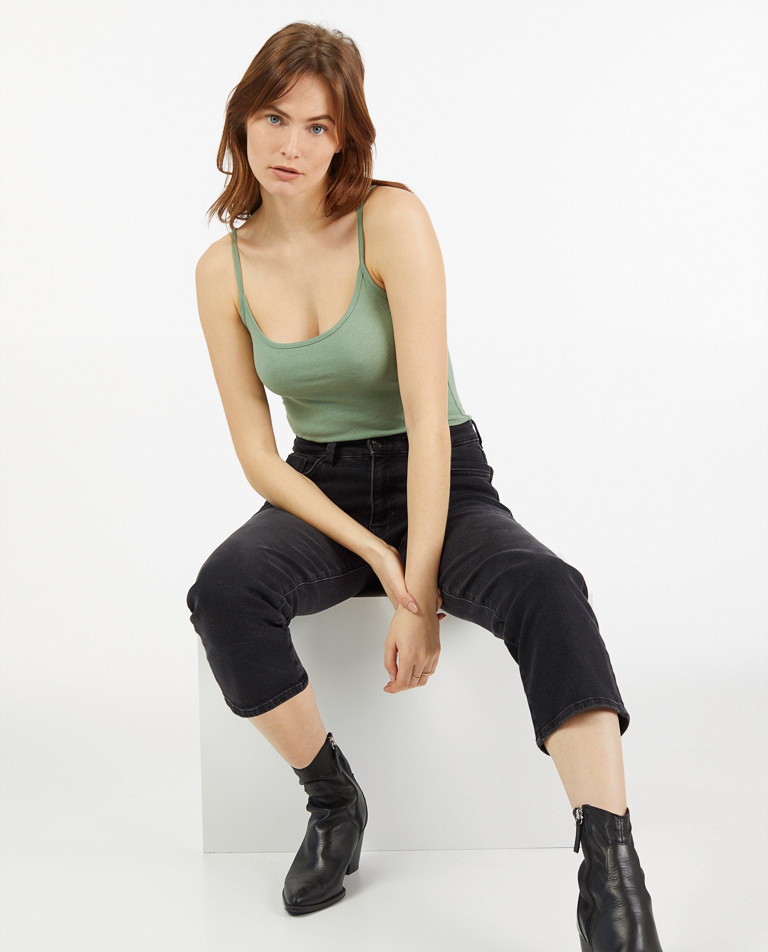 Top vert en coton bio Sora - D&eacute;tails du produit - vert clair - image num&eacute;ro 1