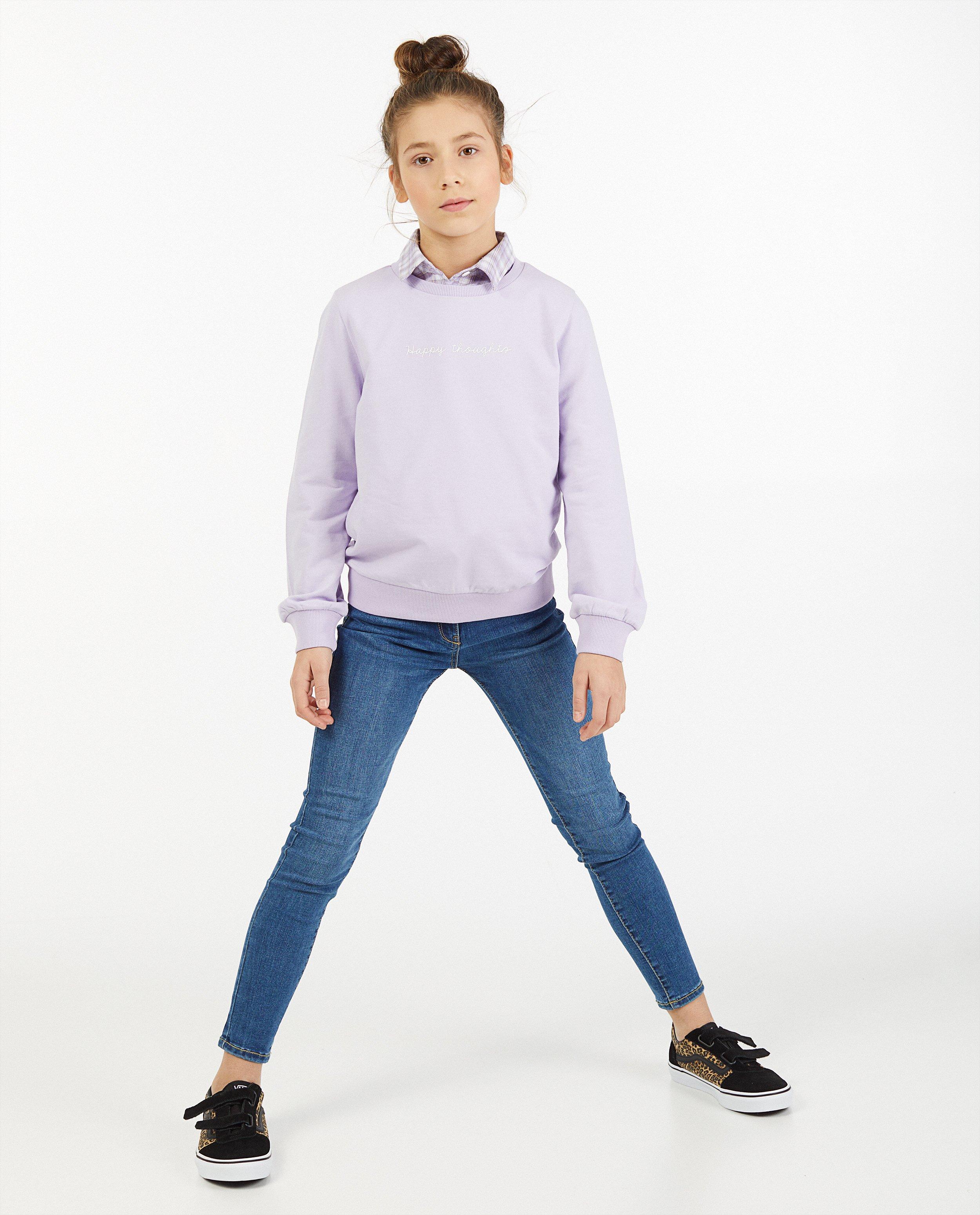 Sweater met opschrift BESTies - in wit - Besties