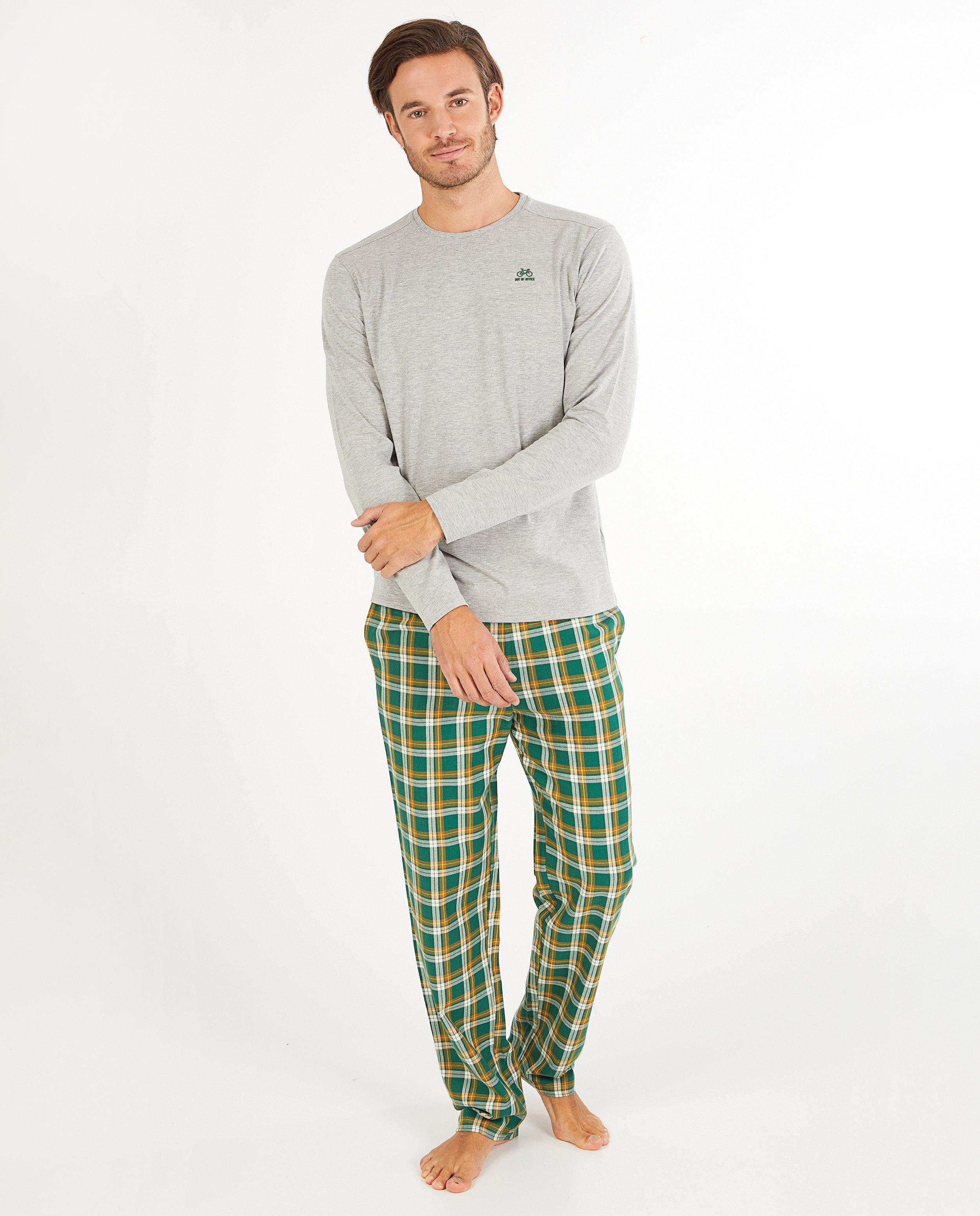 Pantalon vert à carreaux Baptiste - imprimé intégral - Baptiste