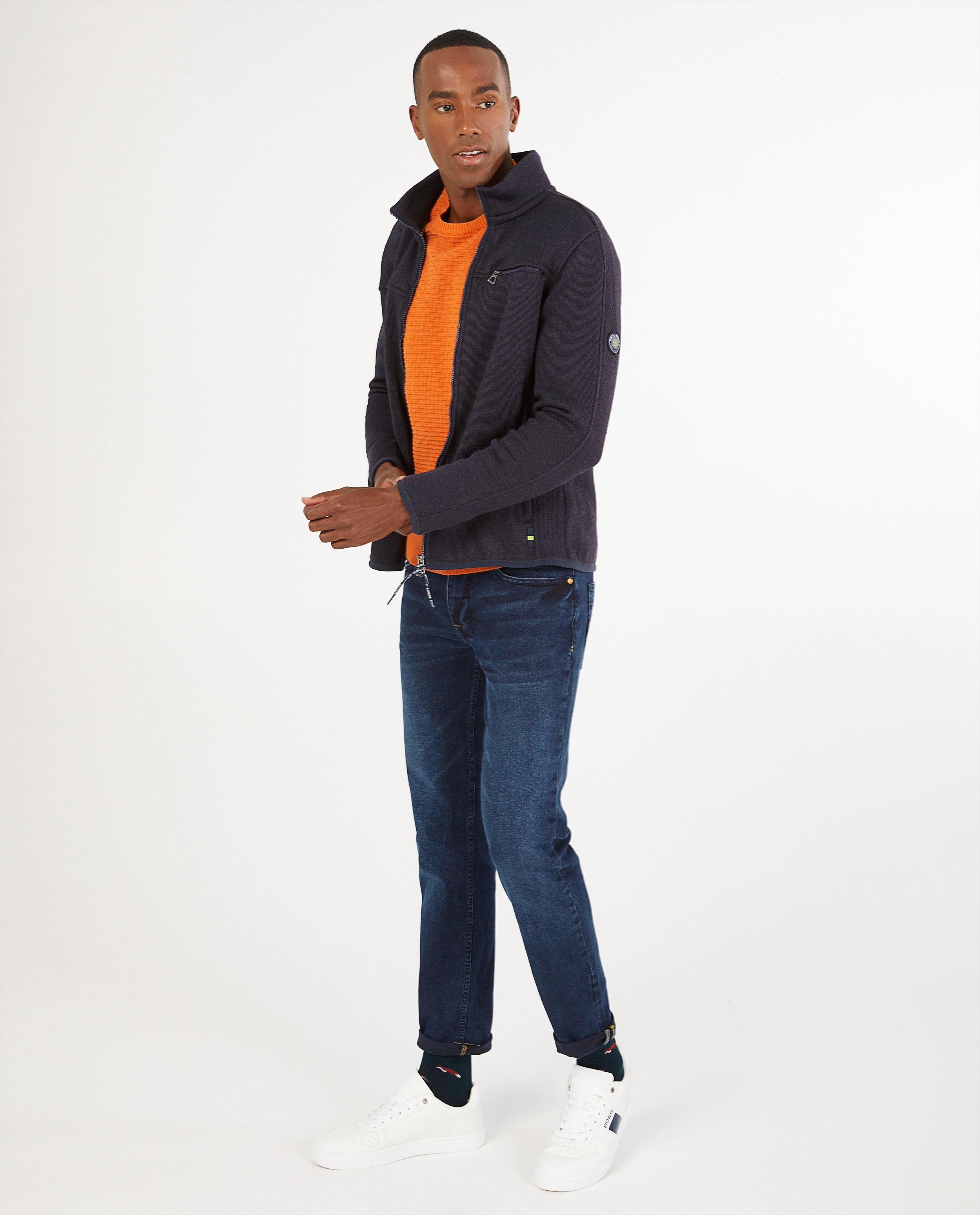 Gilet bleu en fleece Lerros - avec fermeture à glissière - Lerros