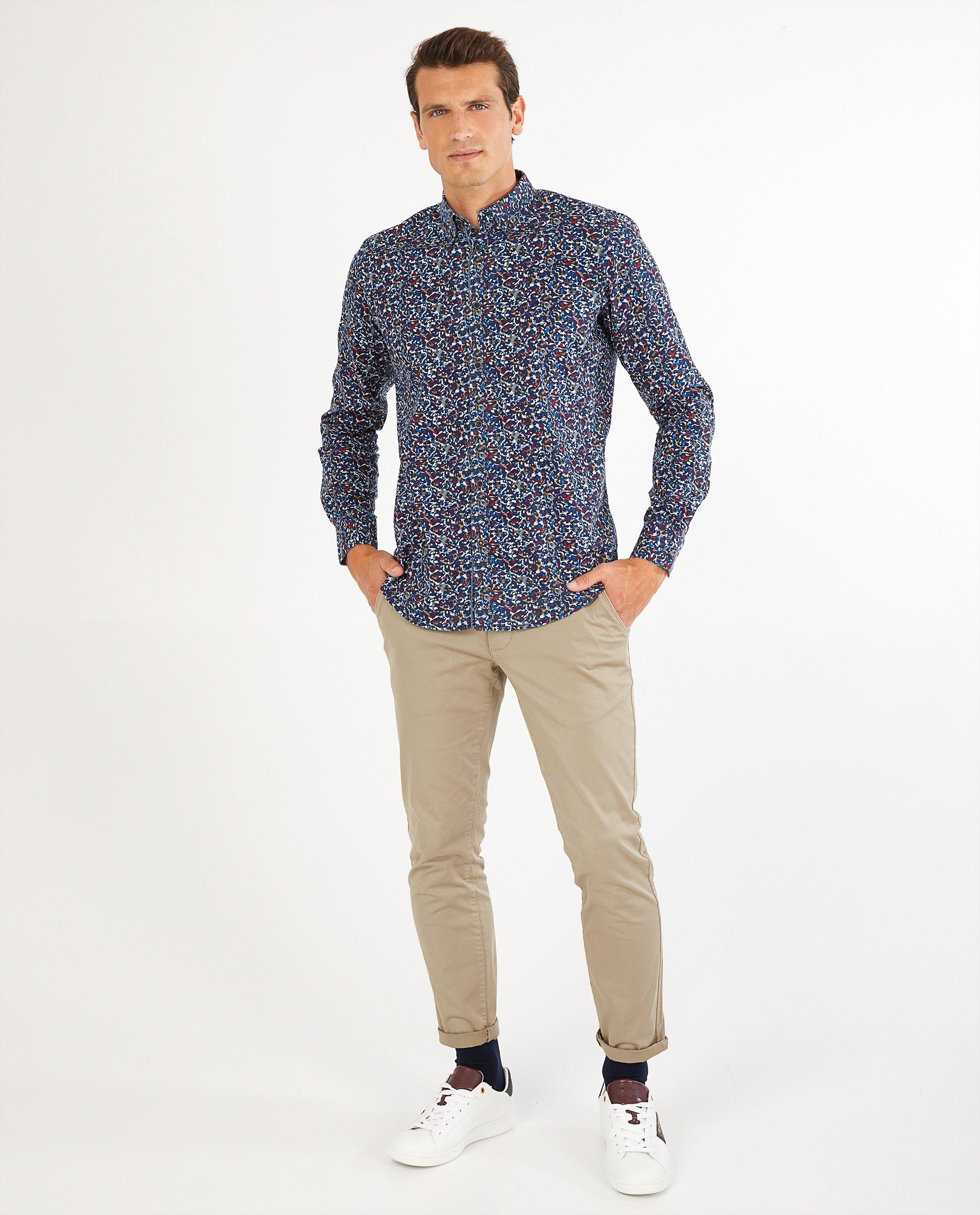 Chemise bleue à imprimé Lerros - imprimé intégral - Lerros