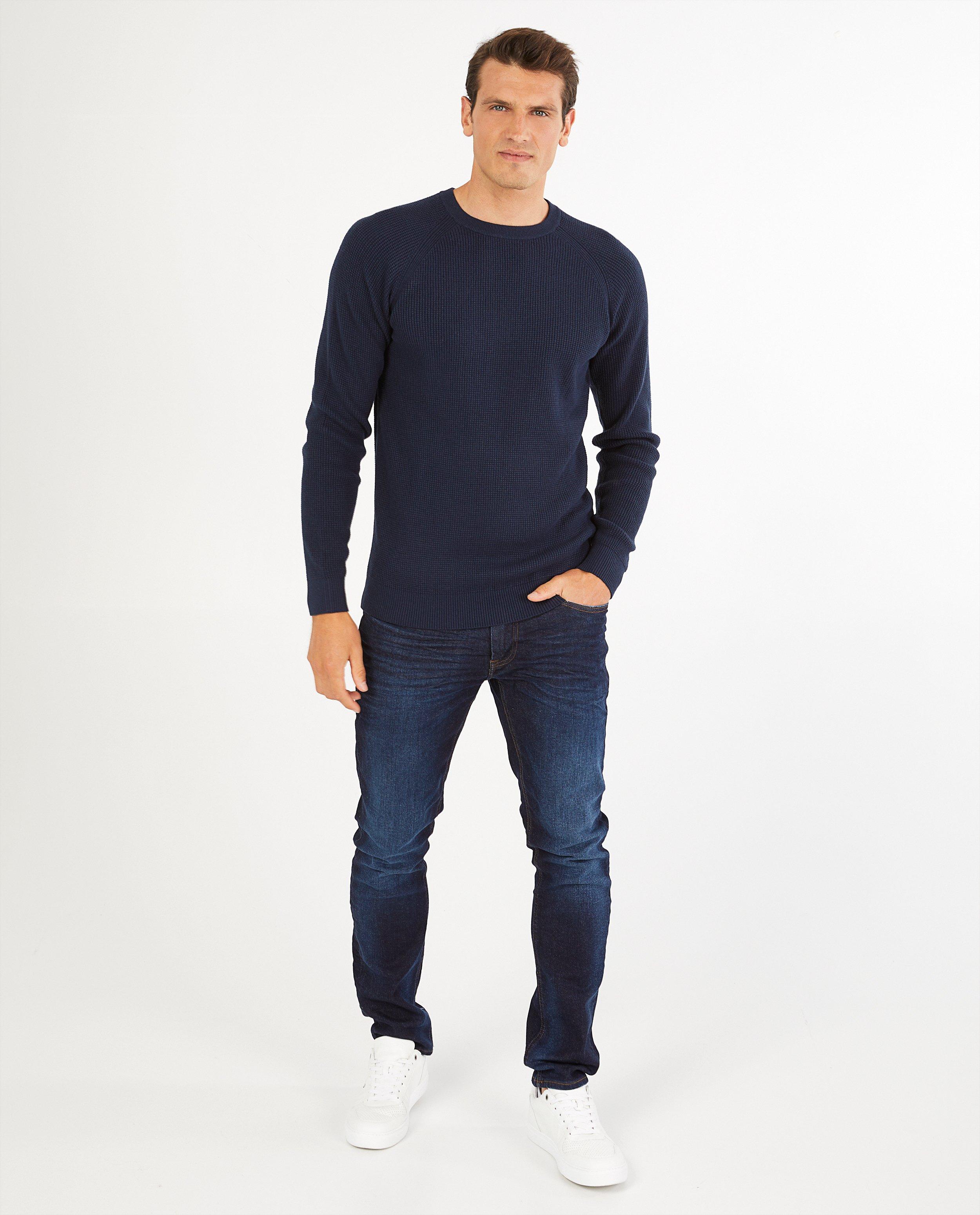 Pull cognac avec relief - en tricot - Quarterback
