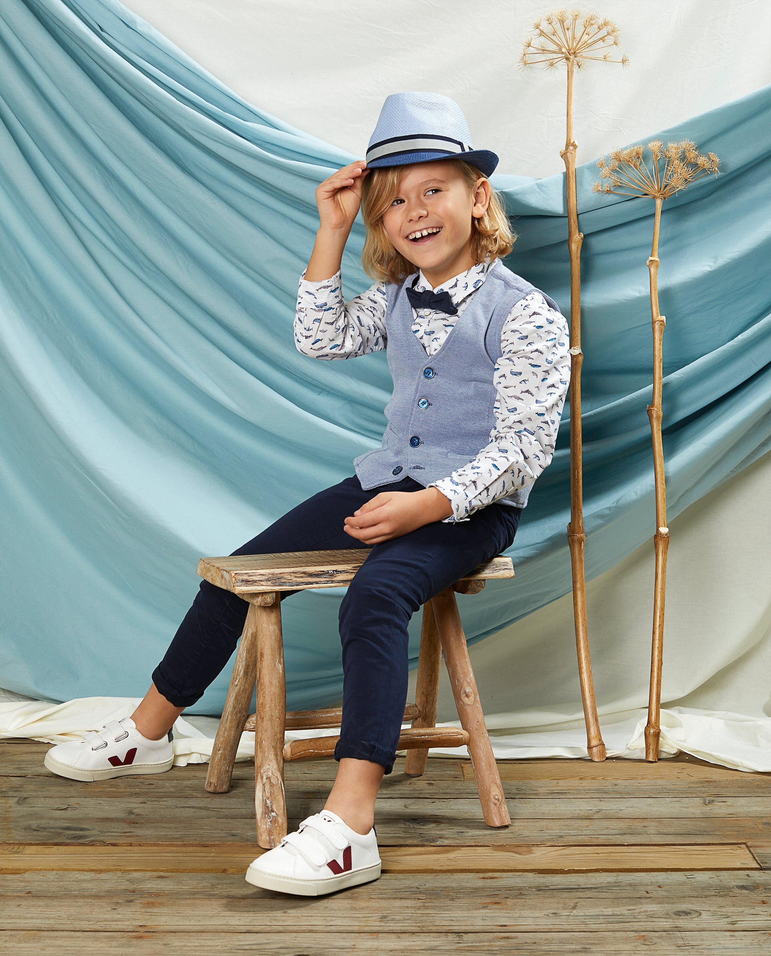 Gilet bleu à imprimé Communion - blanc - Kidz Nation
