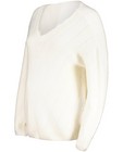 Pull blanc avec une partie ajourée JoliRonde - grossesse - Joli Ronde