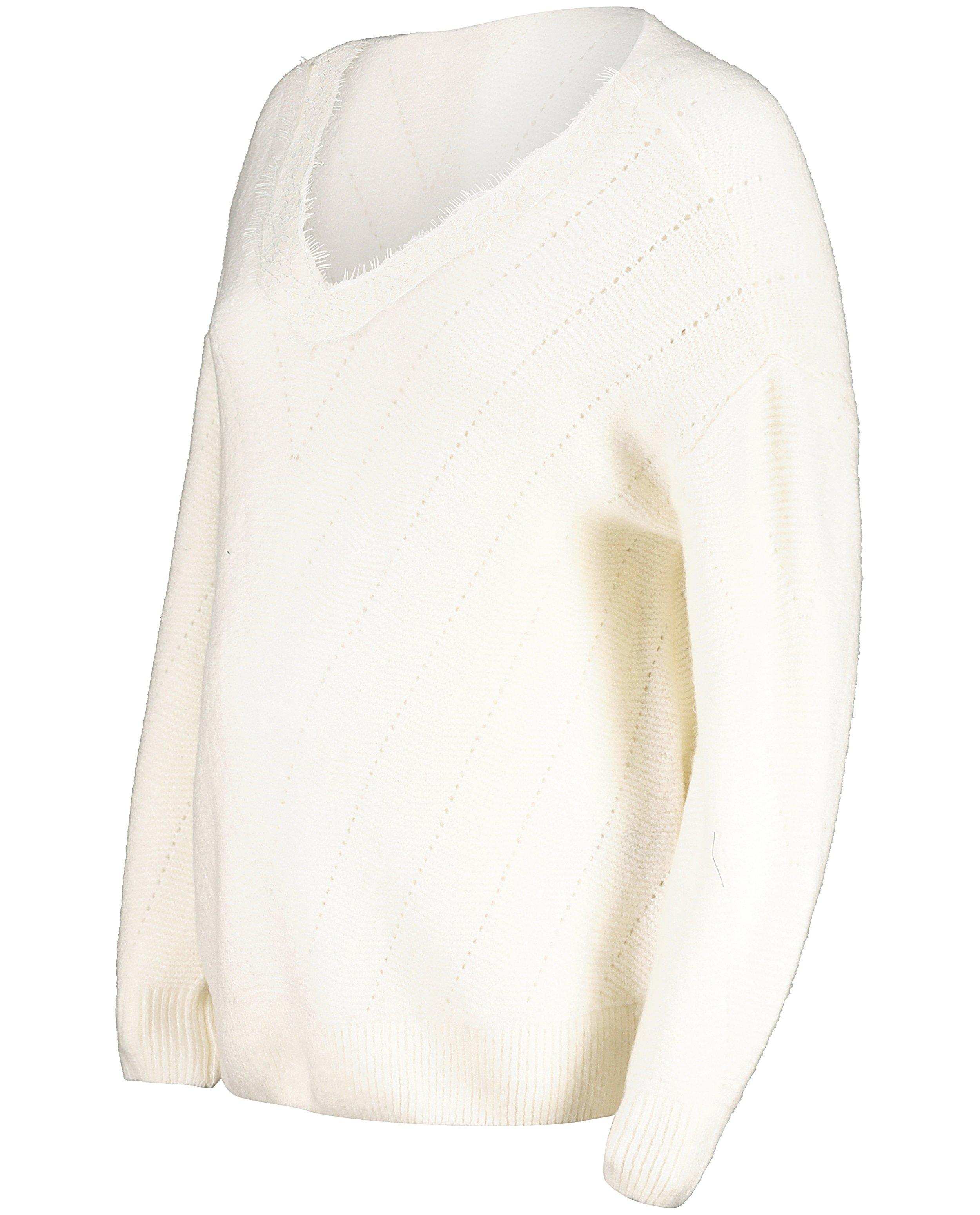 Witte trui met ajour JoliRonde - zwangerschap - Joli Ronde
