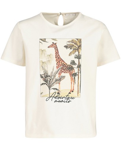 Offwhite T-shirt met print Communie Offwhite T-shirt met print Communie