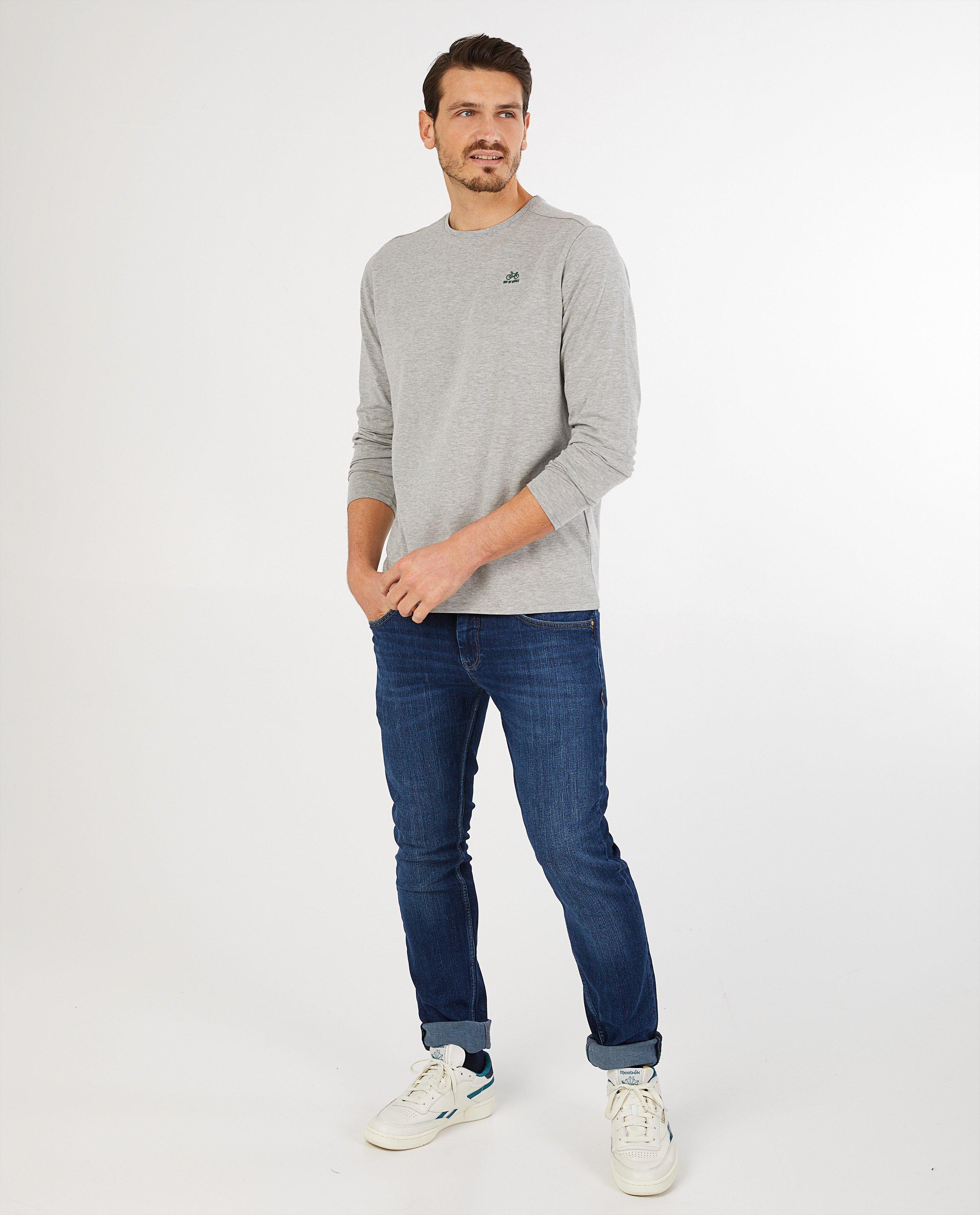 Grijze longsleeve Baptiste - gemêleerd - Baptiste