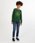 Groene sweater Baptiste, 7-14 jaar - met opschrift - Baptiste