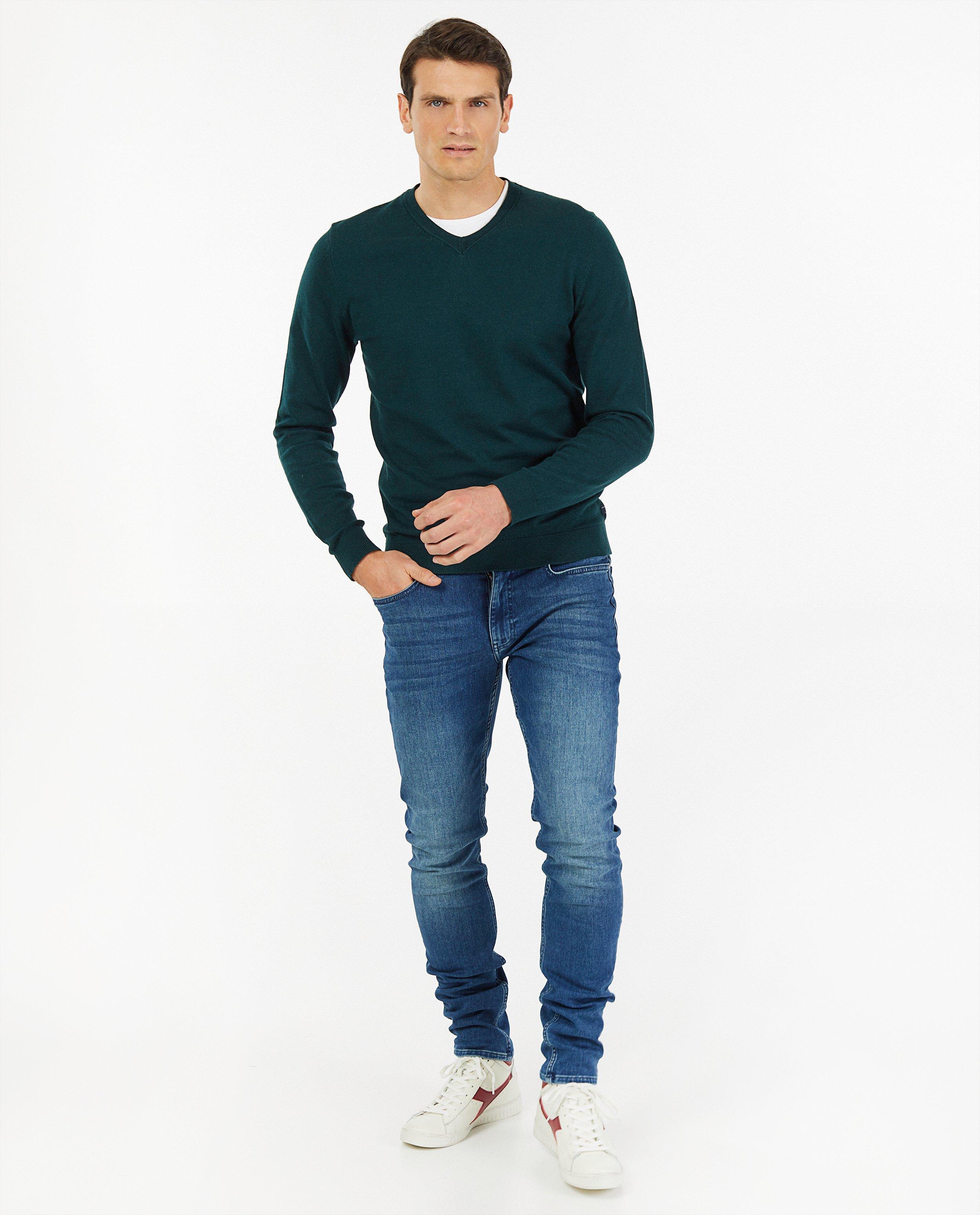 Donkerblauwe skinny Jimmy - met stretch - Quarterback