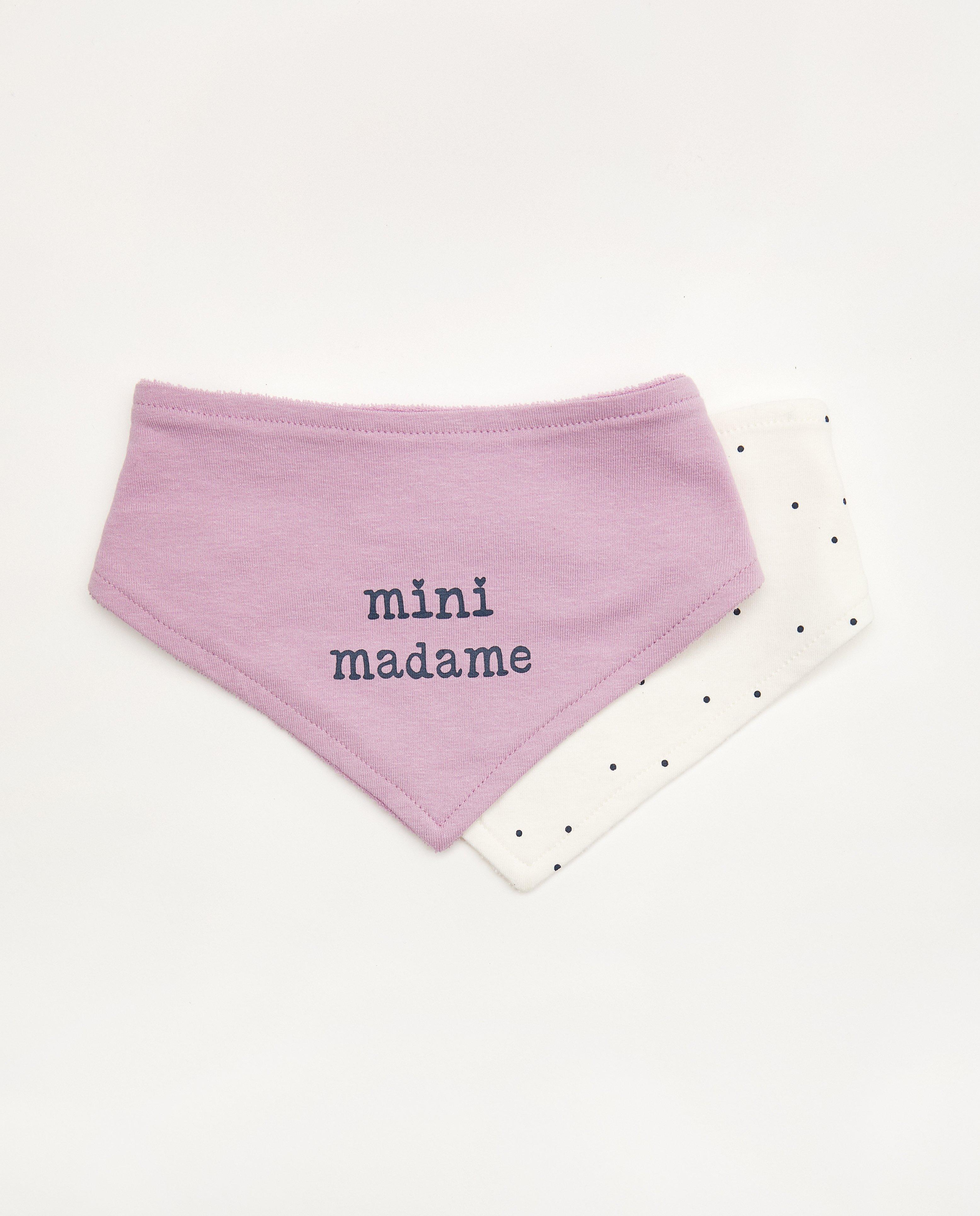 Lot de 2 bavoirs - lilas et blanc - Cuddles and Smiles
