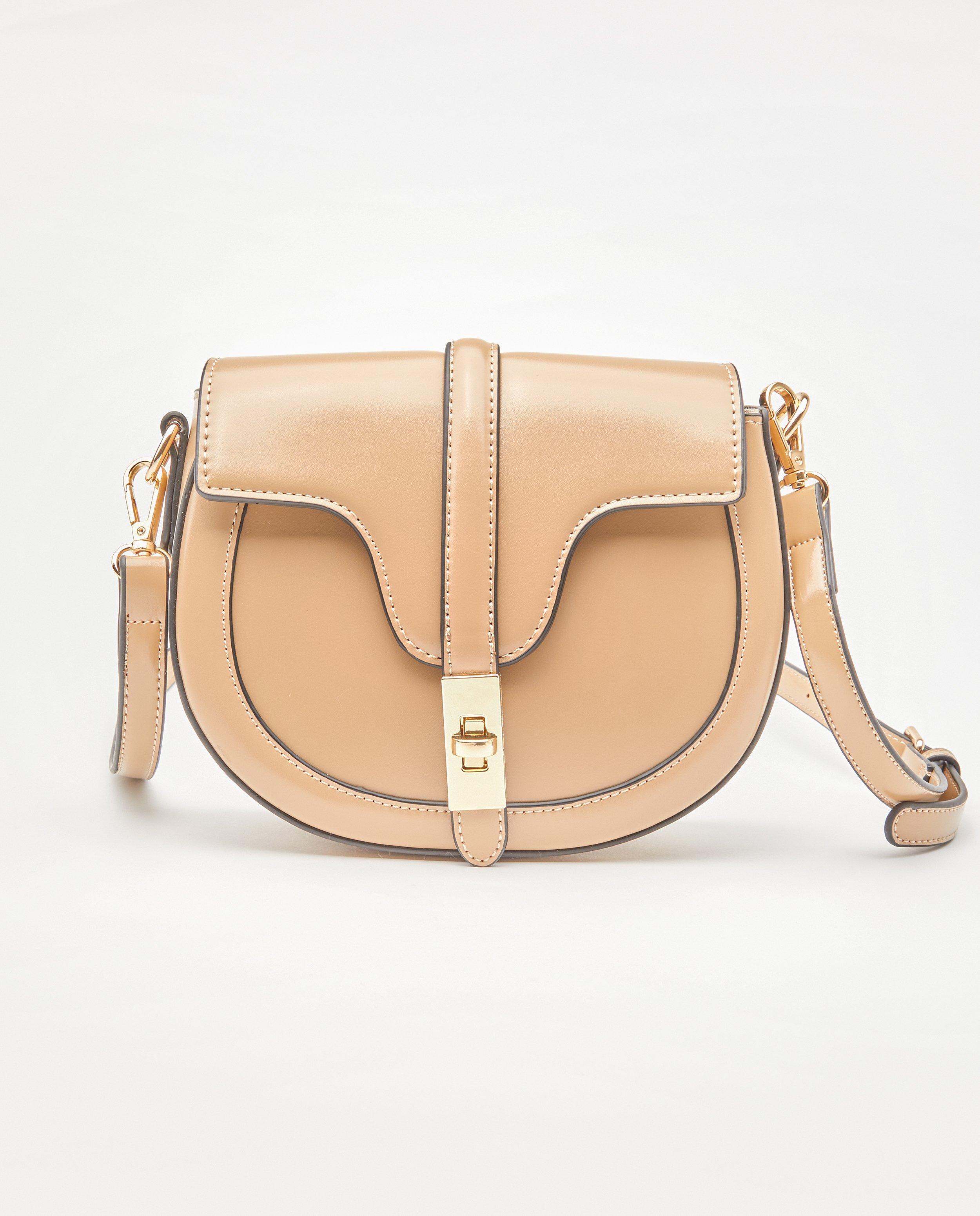 Camelkleurige handtas - effen - JBC