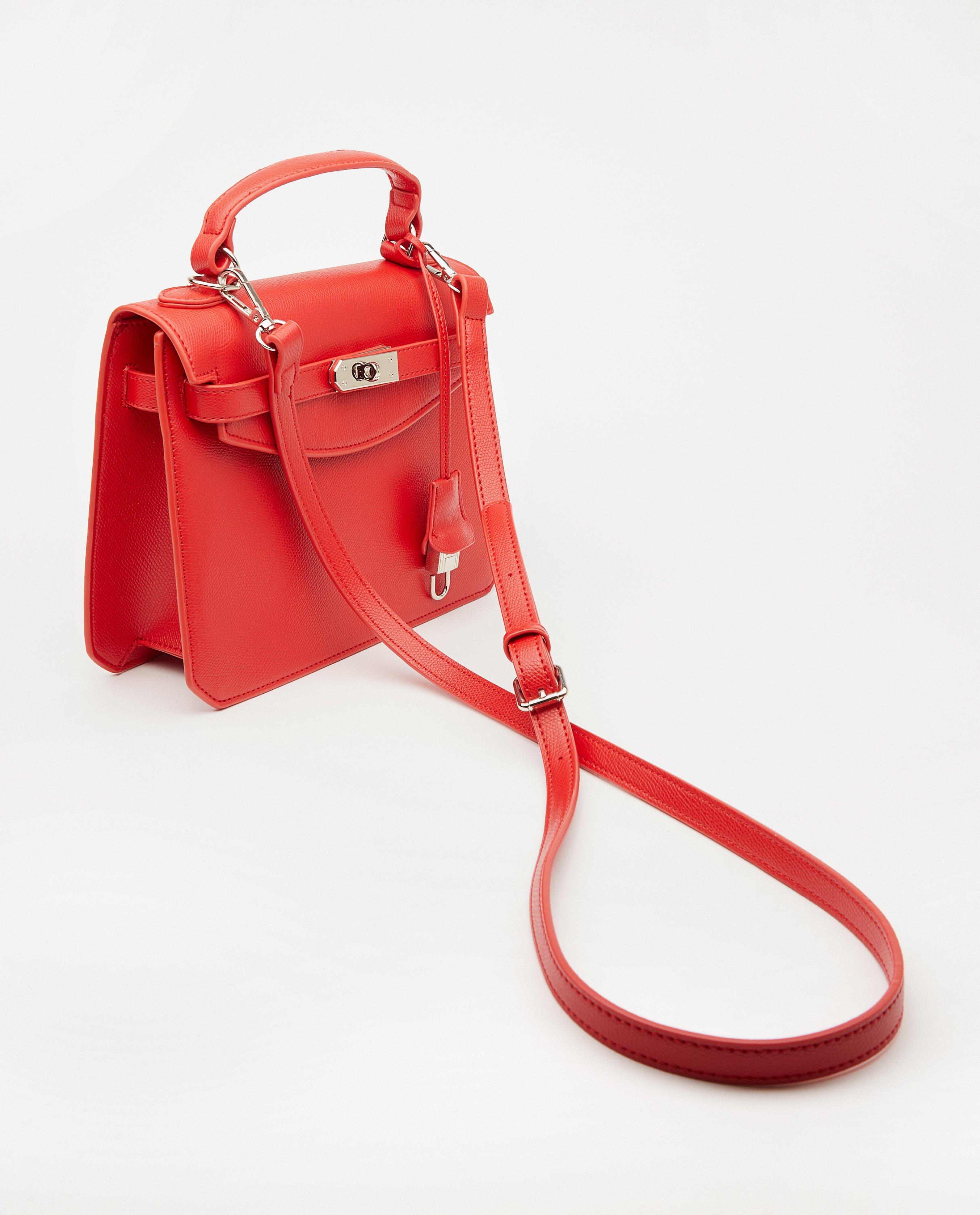 Sacs - Sac à main rouge avec un petit cadenas