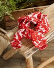 Rood-witte sjaal met print Communie - bloemenprint - JBC