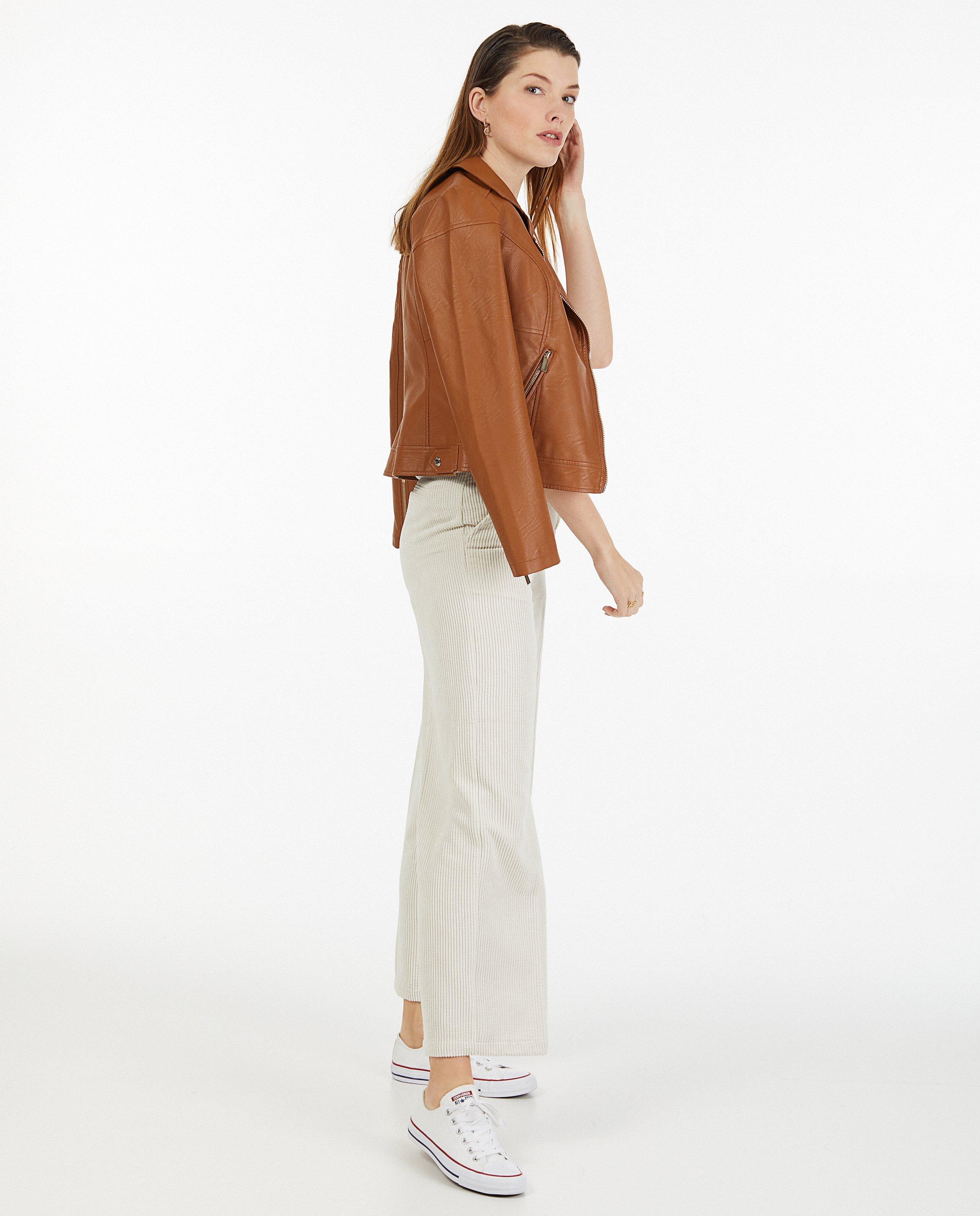 Blazers - Zwarte faux leather jas Sora