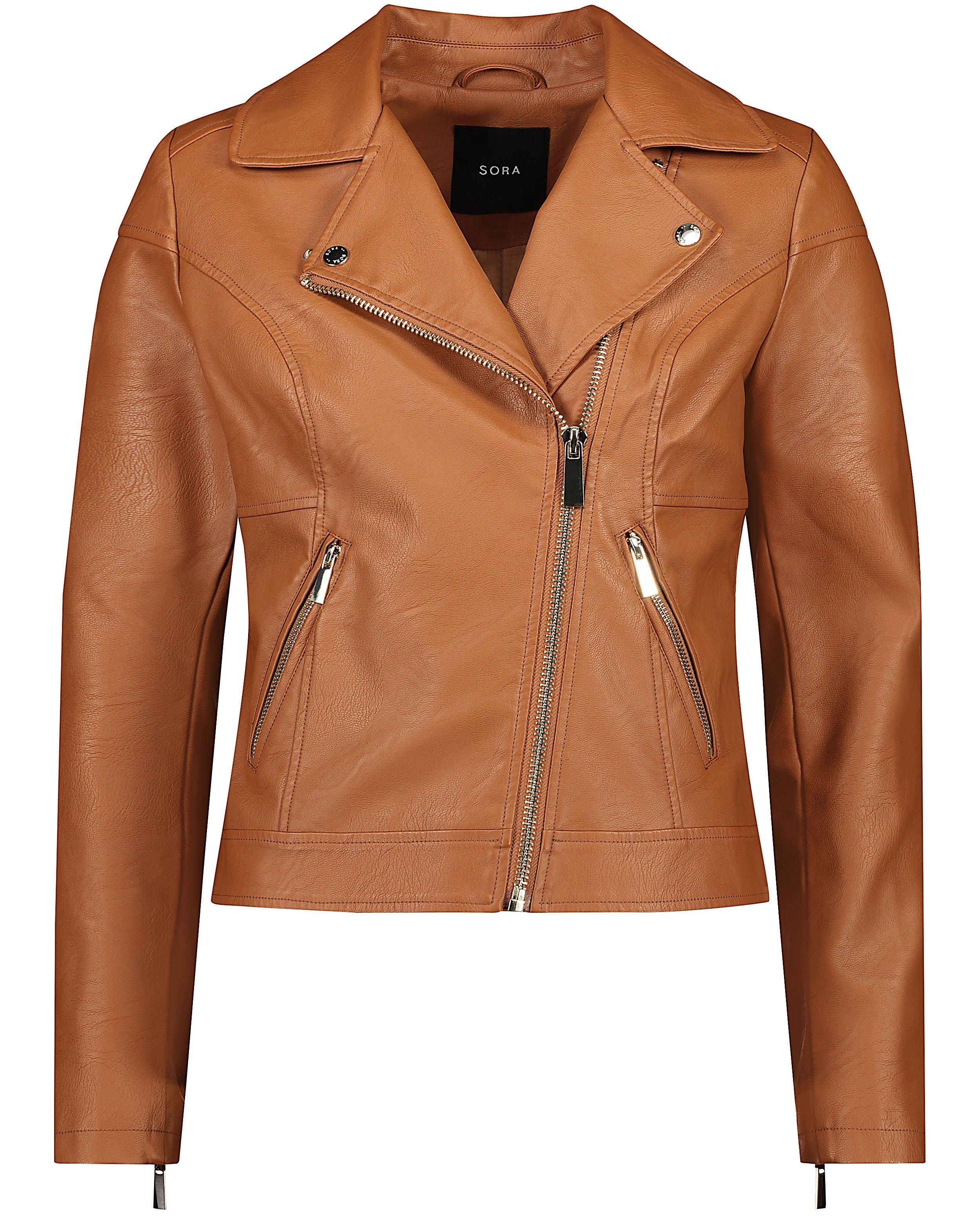 Blazers - Zwarte faux leather jas Sora