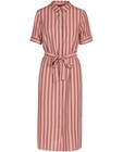 Kleedjes - Roze jurk met strepenprint Sora